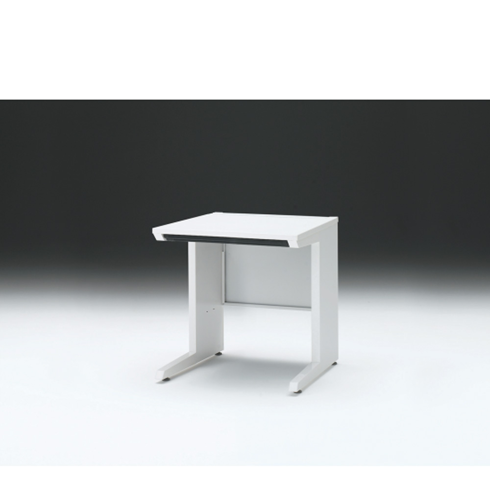 CZRデスク 平机 CZR-077HAC-9W9 浅型センター引出し付 L脚 W700× D700 [ 本体: ホワイトW・天板: W9 / ホワイトW]