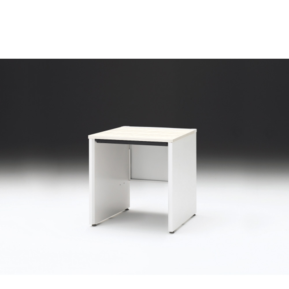 CZRデスク 平机 CZR-077HAPC-961 浅型センター引出し付 パネル脚 W700× D700 [ 本体: ホワイトW・天板: 61 / アッシュドパインL]