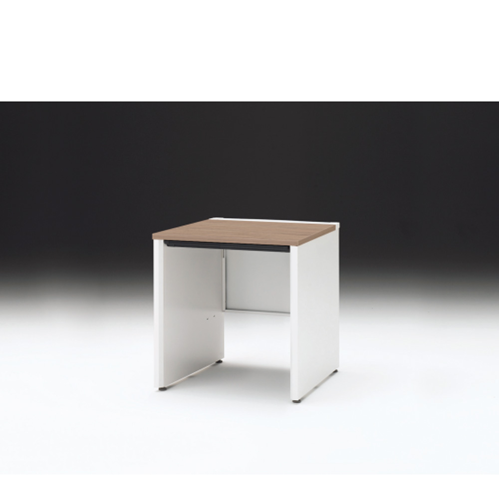 CZRデスク 平机 CZR-077HAPC-971 浅型センター引出し付 パネル脚 W700× D700 [ 本体: ホワイトW・天板: 71 / アッシュドオークM]