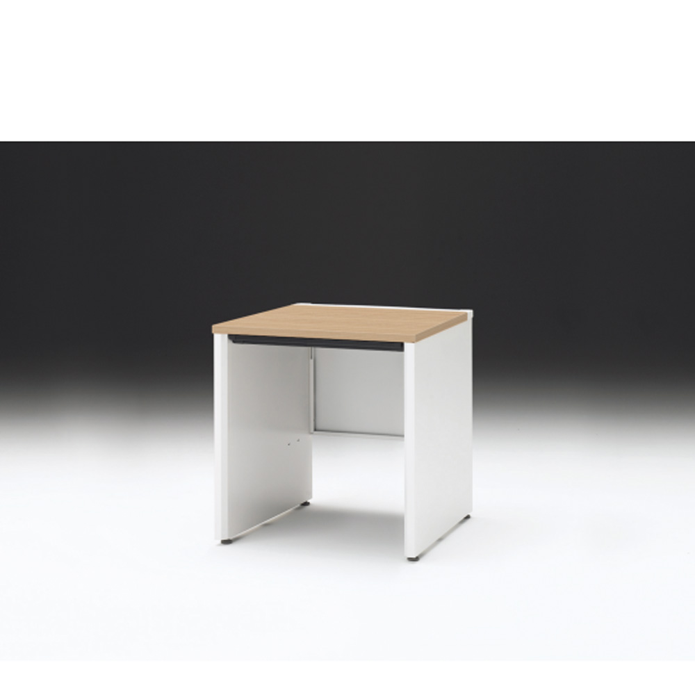 CZRデスク 平机 CZR-077HAPC-992 浅型センター引出し付 パネル脚 W700× D700 [ 本体: ホワイトW・天板: 92 / ホワイトオークM]