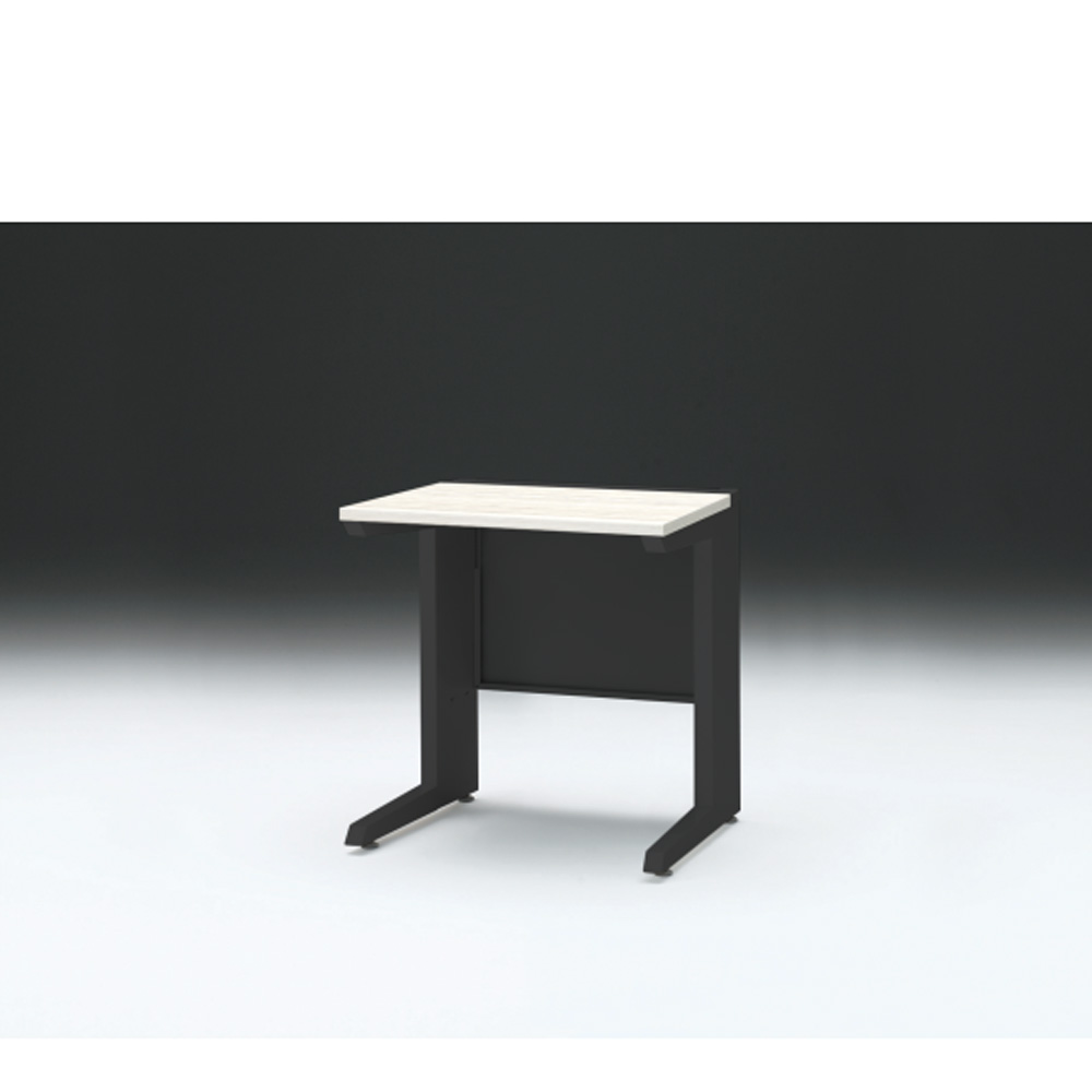 CZRデスク 平机 CZR-076JAC-161 センター引出しなし L脚 W700× D600 [ 本体: ブラックT・天板: 61 / アッシュドパインL]