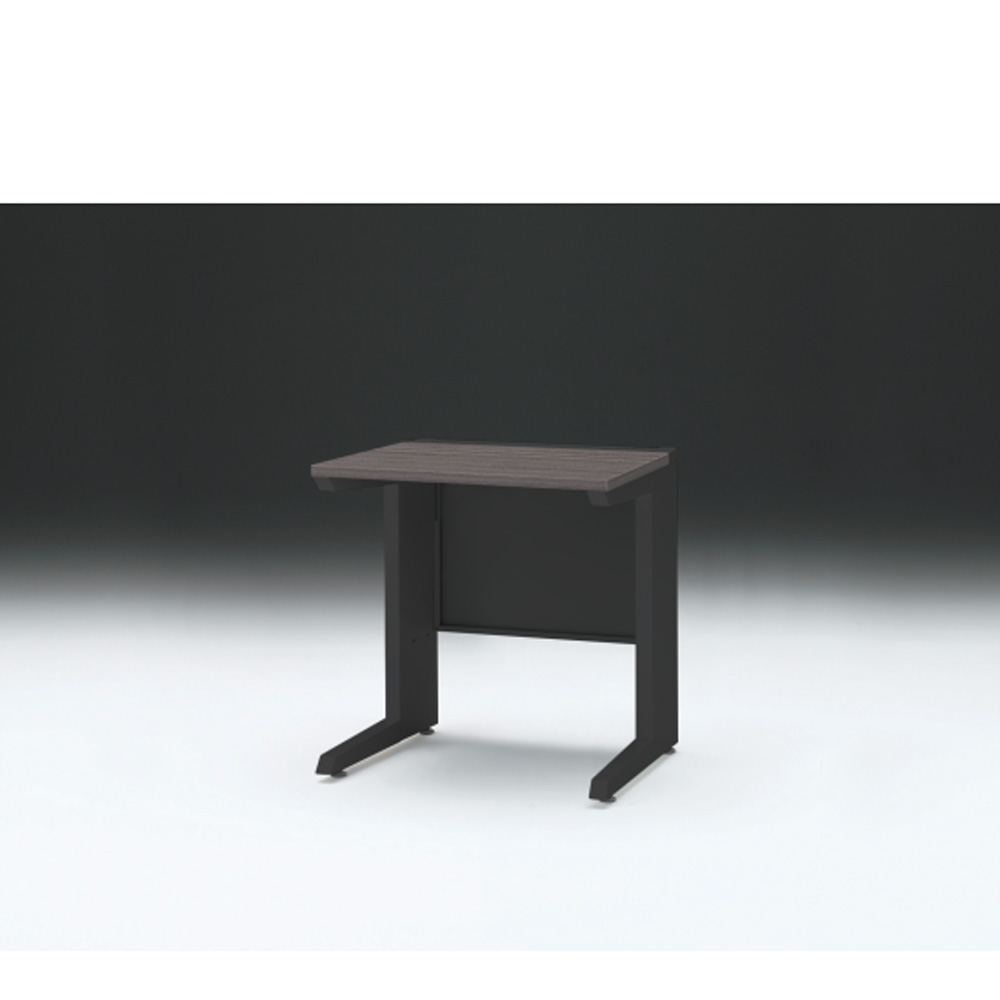 CZRデスク 平机 CZR-076JAC-181 センター引出しなし L脚 W700× D600 [ 本体: ブラックT・天板: 81 / アッシュドオークD]