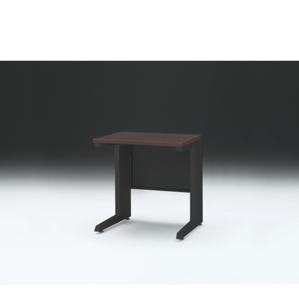 CZRデスク 平机 CZR-076JAC-182 センター引出しなし L脚 W700× D600 [ 本体: ブラックT・天板: 82 / ブラックウォールナットD]