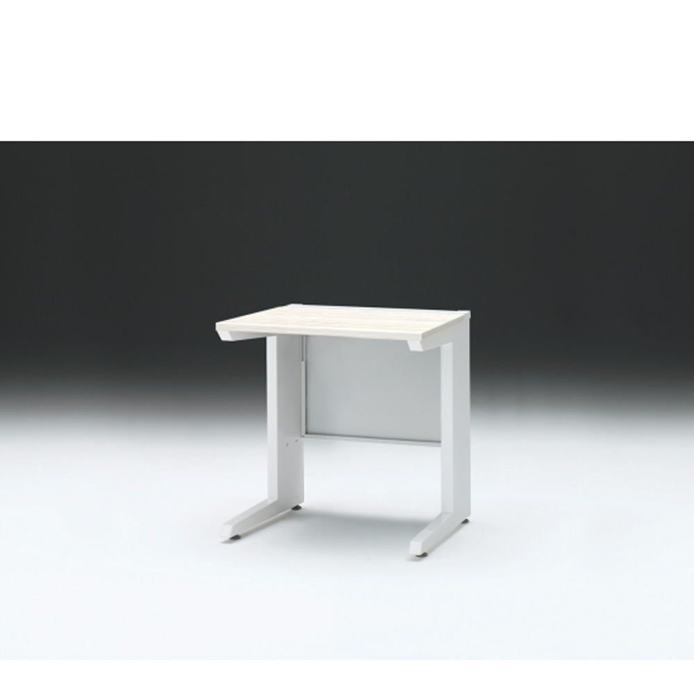 CZRデスク 平机 CZR-076JAC-961 センター引出しなし L脚 W700× D600 [ 本体: ホワイトW・天板: 61 / アッシュドパインL]