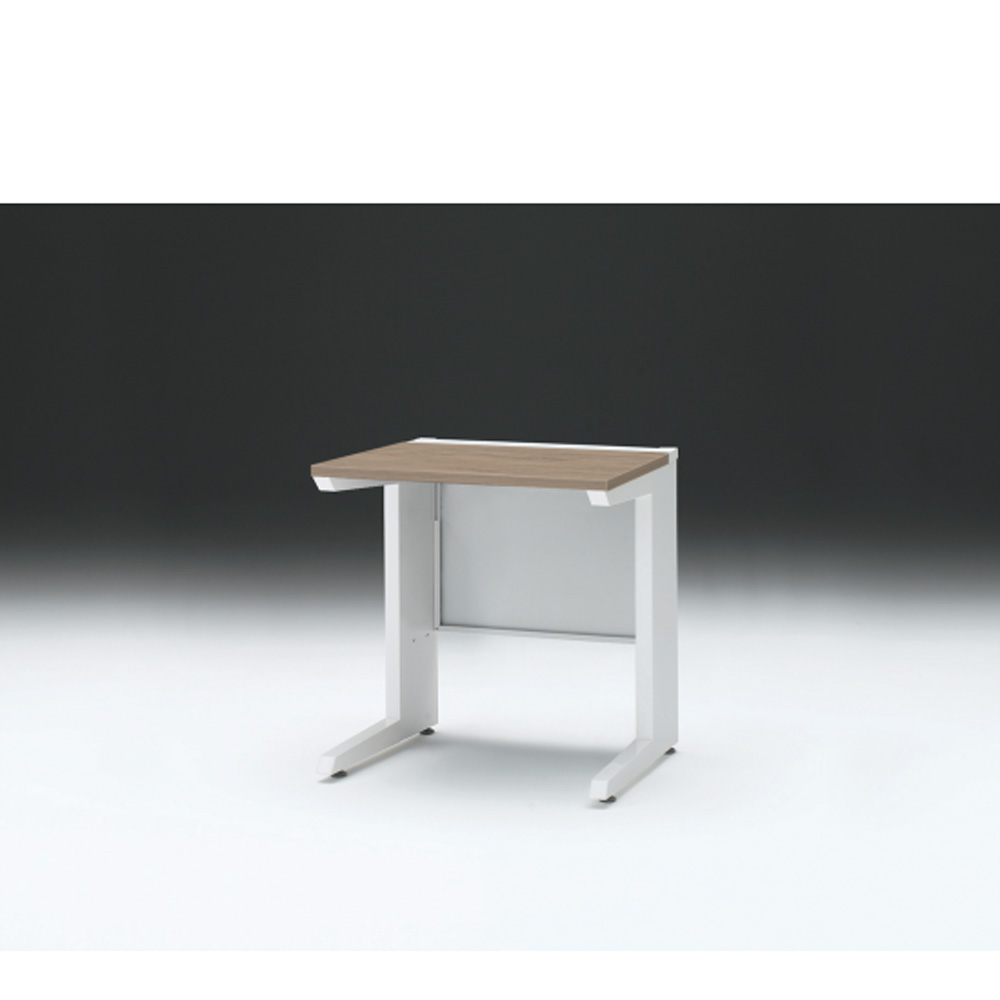 CZRデスク 平机 CZR-076JAC-971 センター引出しなし L脚 W700× D600 [ 本体: ホワイトW・天板: 71 / アッシュドオークM]