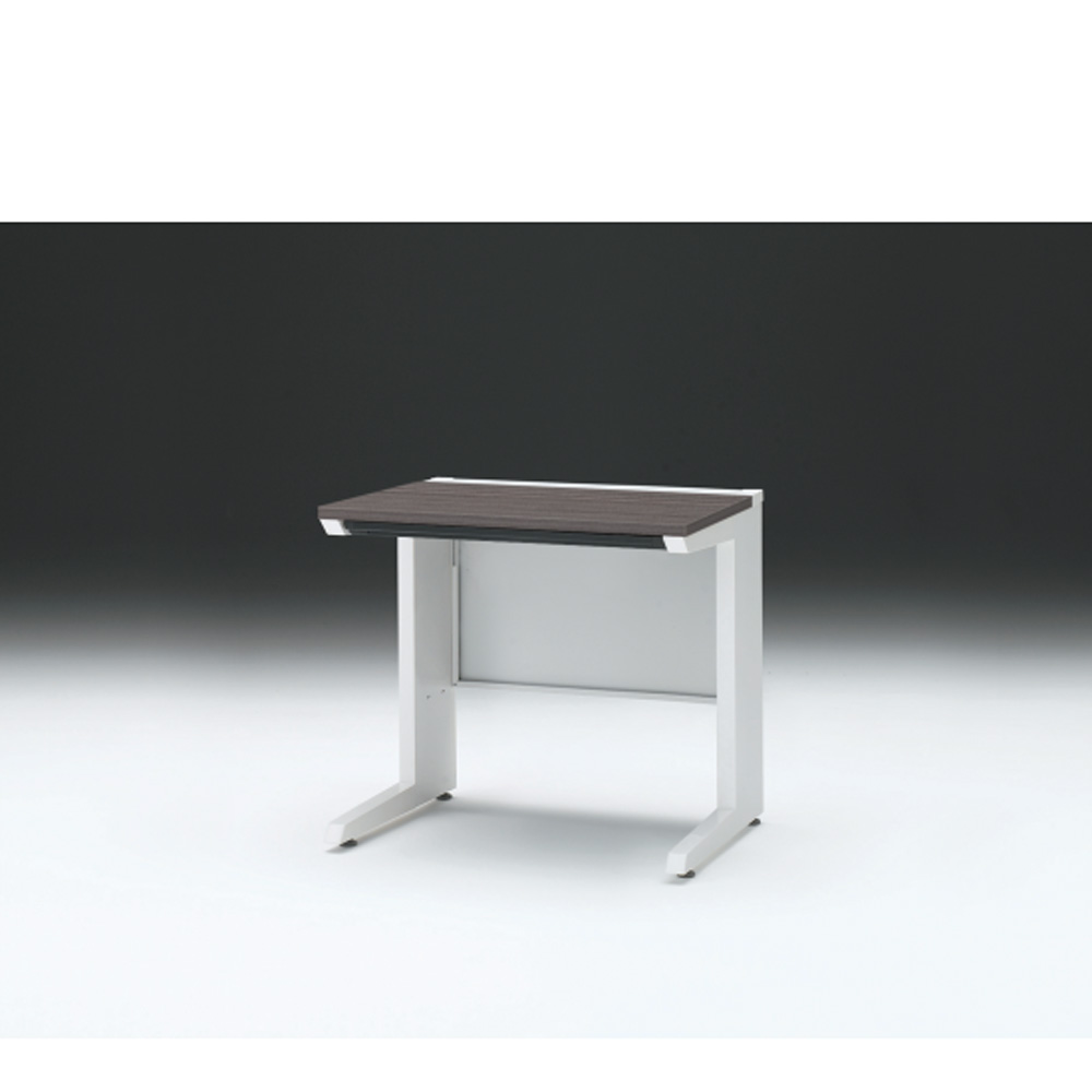 CZRデスク 平机 CZR-086HAC-981 浅型センター引出し付 L脚 W800× D600 [ 本体: ホワイトW・天板: 81 / アッシュドオークD]