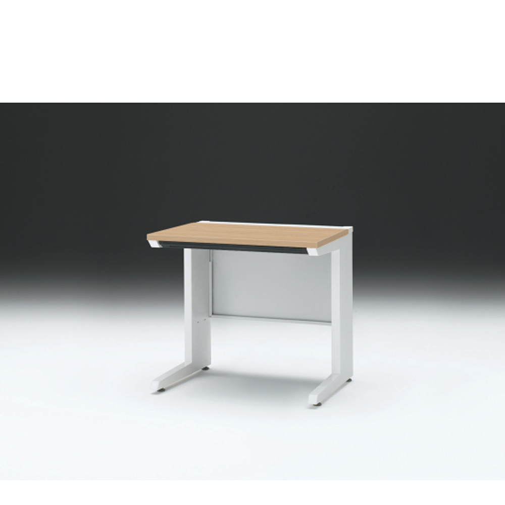 CZRデスク 平机 CZR-086HAC-992 浅型センター引出し付 L脚 W800× D600 [ 本体: ホワイトW・天板: 92 / ホワイトオークM]