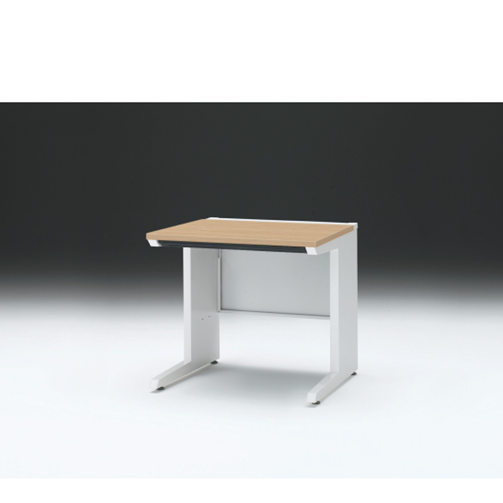 CZRデスク 平机 CZR-087HAC-992 浅型センター引出し付 L脚 W800× D700 [ 本体: ホワイトW・天板: 92 / ホワイトオークM]