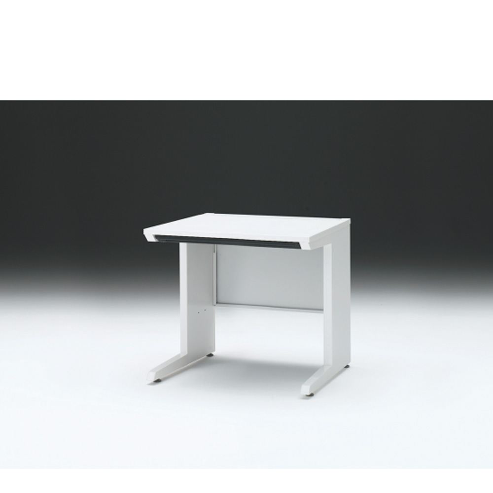 CZRデスク 平机 CZR-087HAC-9W9 浅型センター引出し付 L脚 W800× D700 [ 本体: ホワイトW・天板: W9 / ホワイトW]