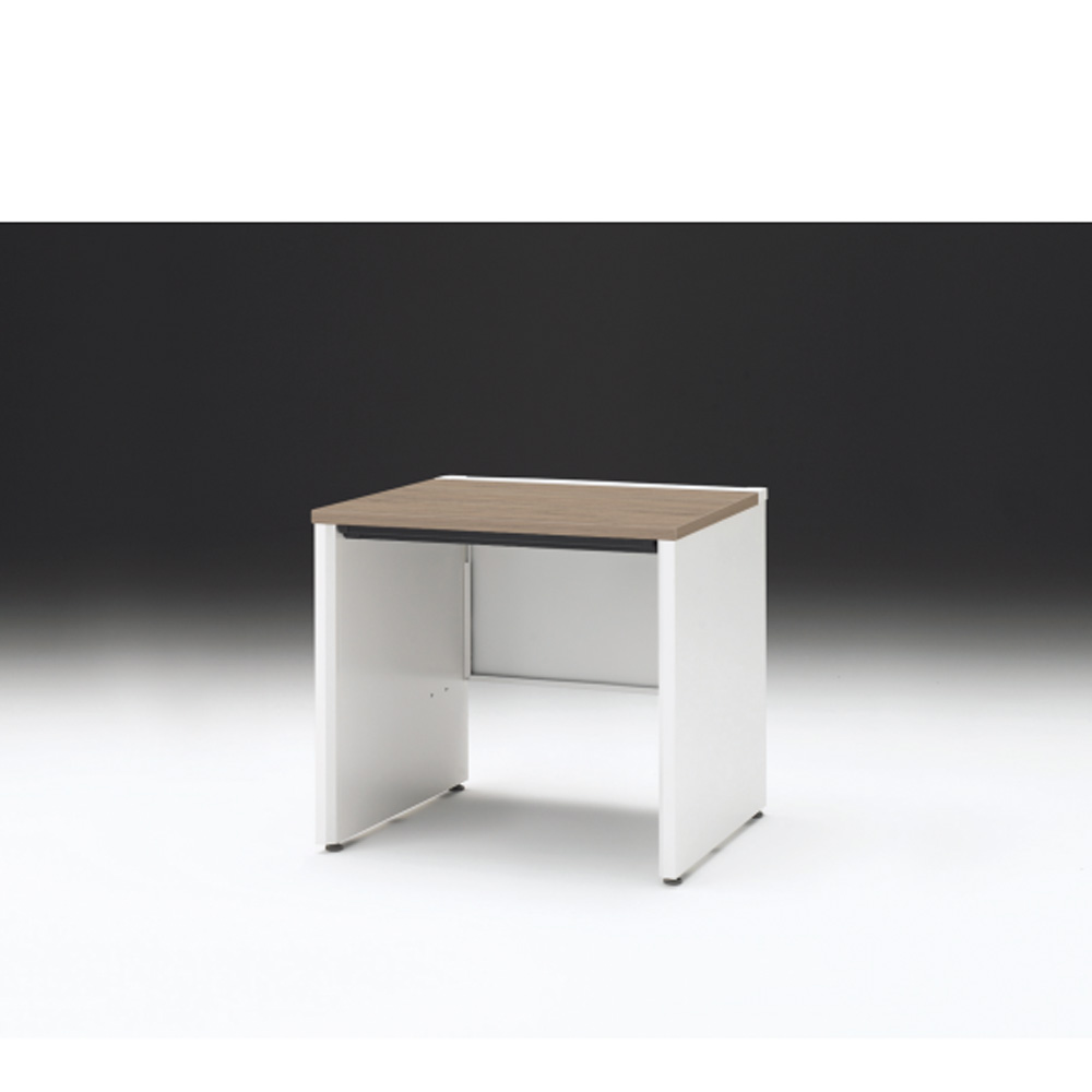 CZRデスク 平机 CZR-087HAPC-971 浅型センター引出し付 パネル脚 W800× D700 [ 本体: ホワイトW・天板: 71 / アッシュドオークM]