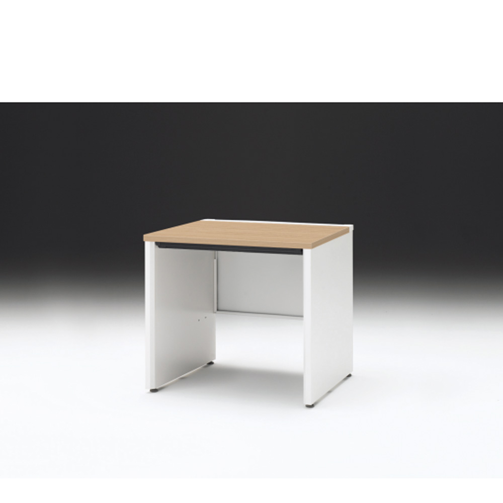 CZRデスク 平机 CZR-087HAPC-992 浅型センター引出し付 パネル脚 W800× D700 [ 本体: ホワイトW・天板: 92 / ホワイトオークM]