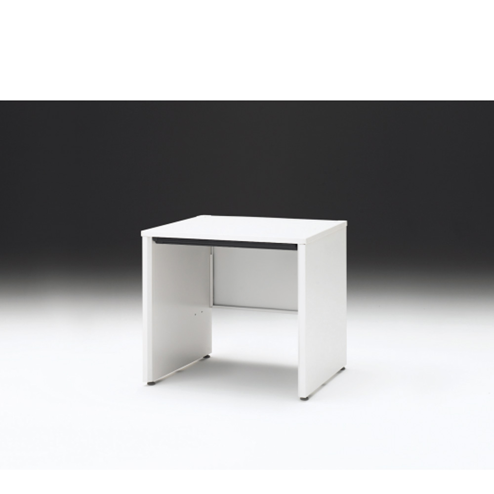 CZRデスク 平机 CZR-087HAPC-9W9 浅型センター引出し付 パネル脚 W800× D700 [ 本体: ホワイトW・天板: W9 / ホワイトW]