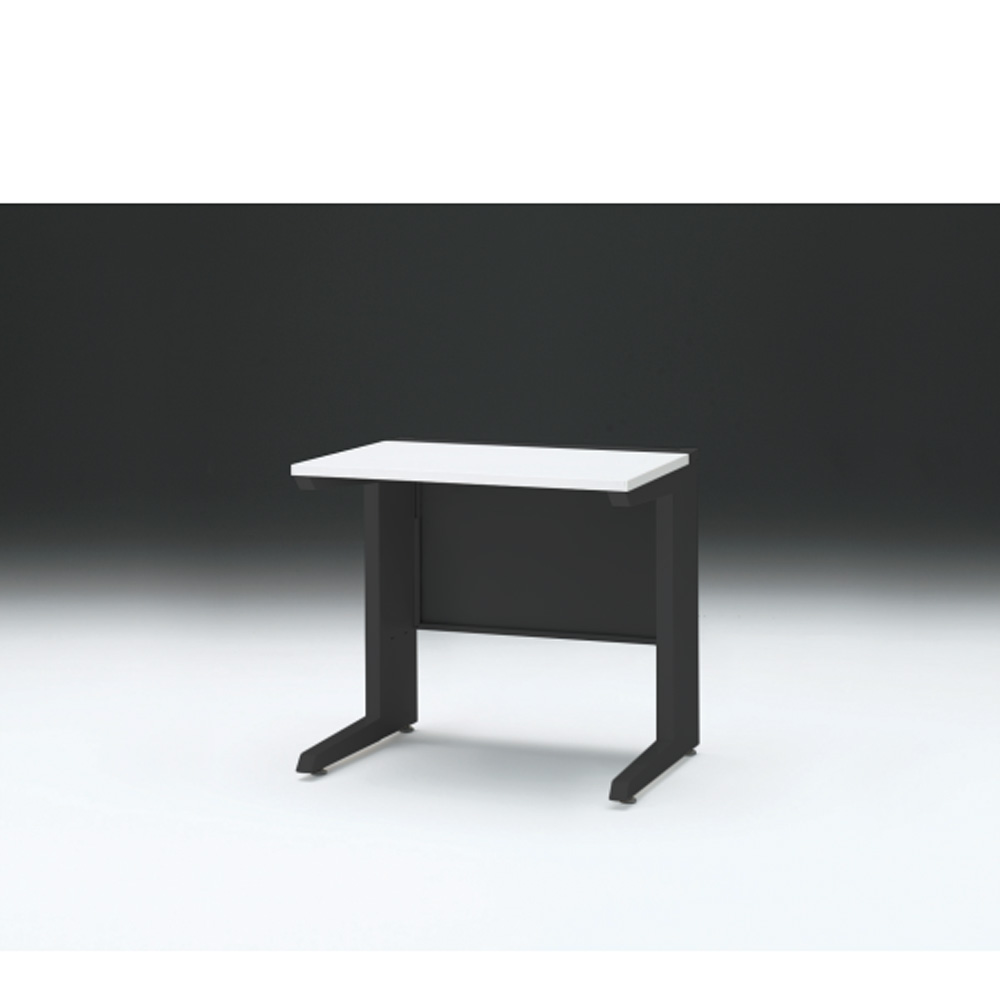 CZRデスク 平机 CZR-086JAC-1W9 センター引出しなし L脚 W800× D600 [ 本体: ブラックT・天板: W9 / ホワイトW]