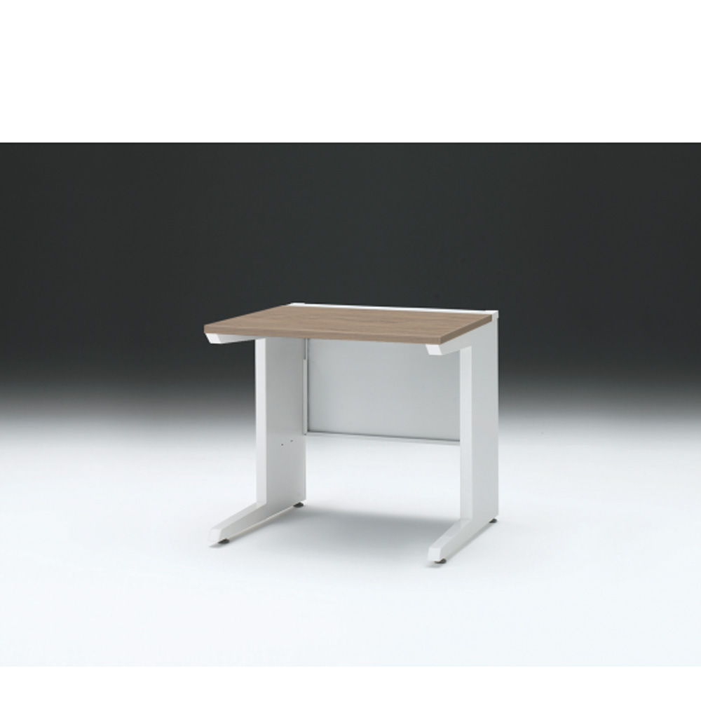 CZRデスク 平机 CZR-087JAC-971 センター引出しなし L脚 W800× D700 [ 本体: ホワイトW・天板: 71 / アッシュドオークM]