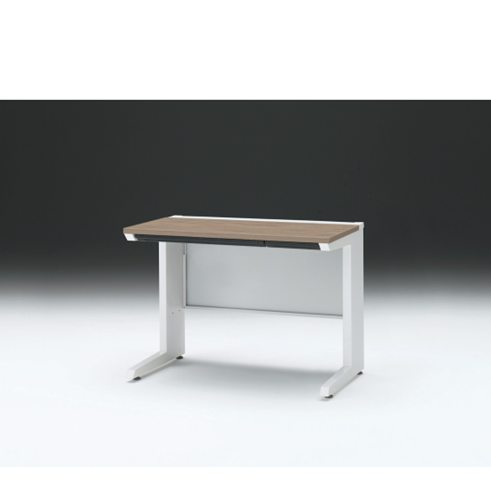 CZRデスク 平机 CZR-106HAC-971 浅型センター引出し付 L脚 W1000× D600 [ 本体: ホワイトW・天板: 71 / アッシュドオークM]