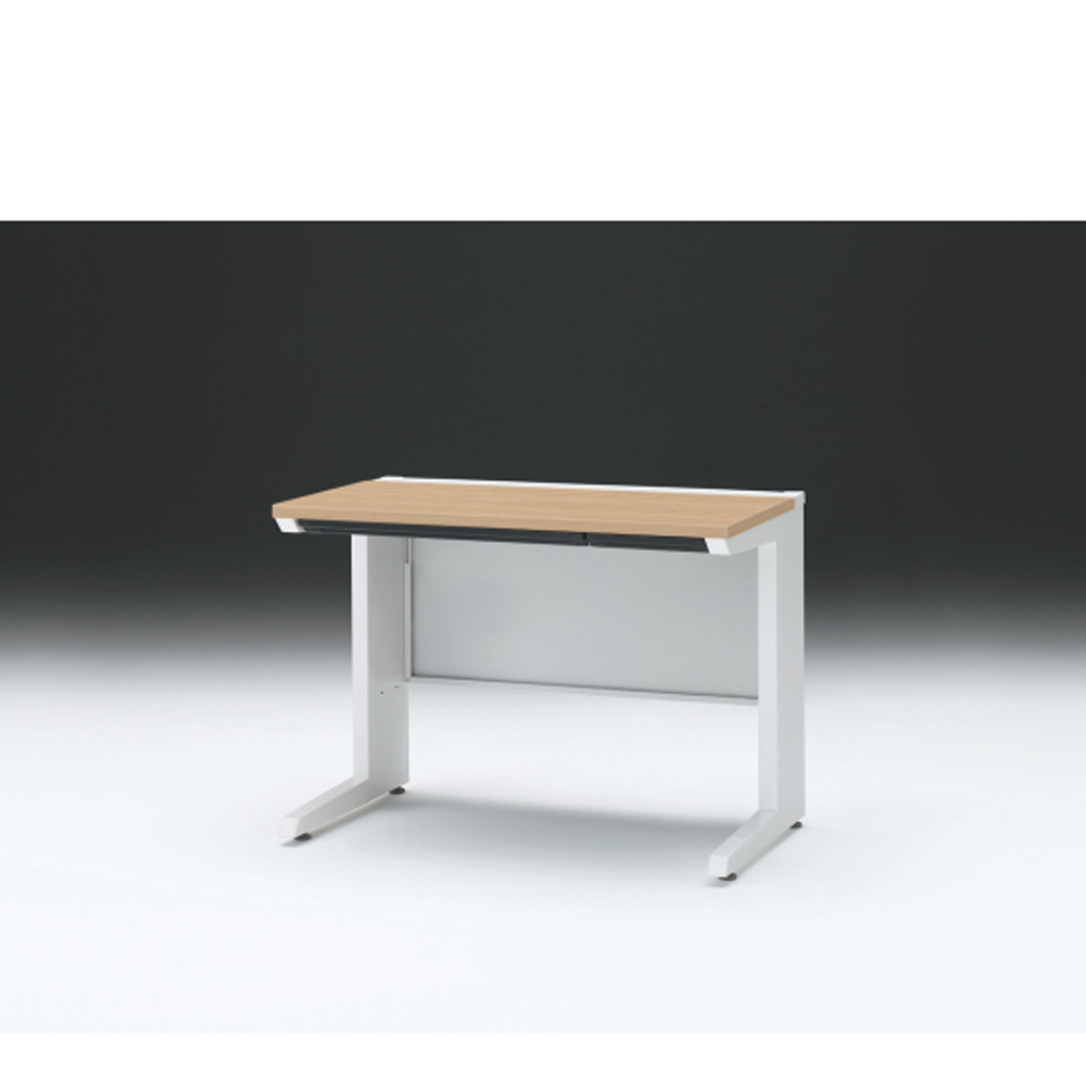 CZRデスク 平机 CZR-106HAC-992 浅型センター引出し付 L脚 W1000× D600 [ 本体: ホワイトW・天板: 92 / ホワイトオークM]