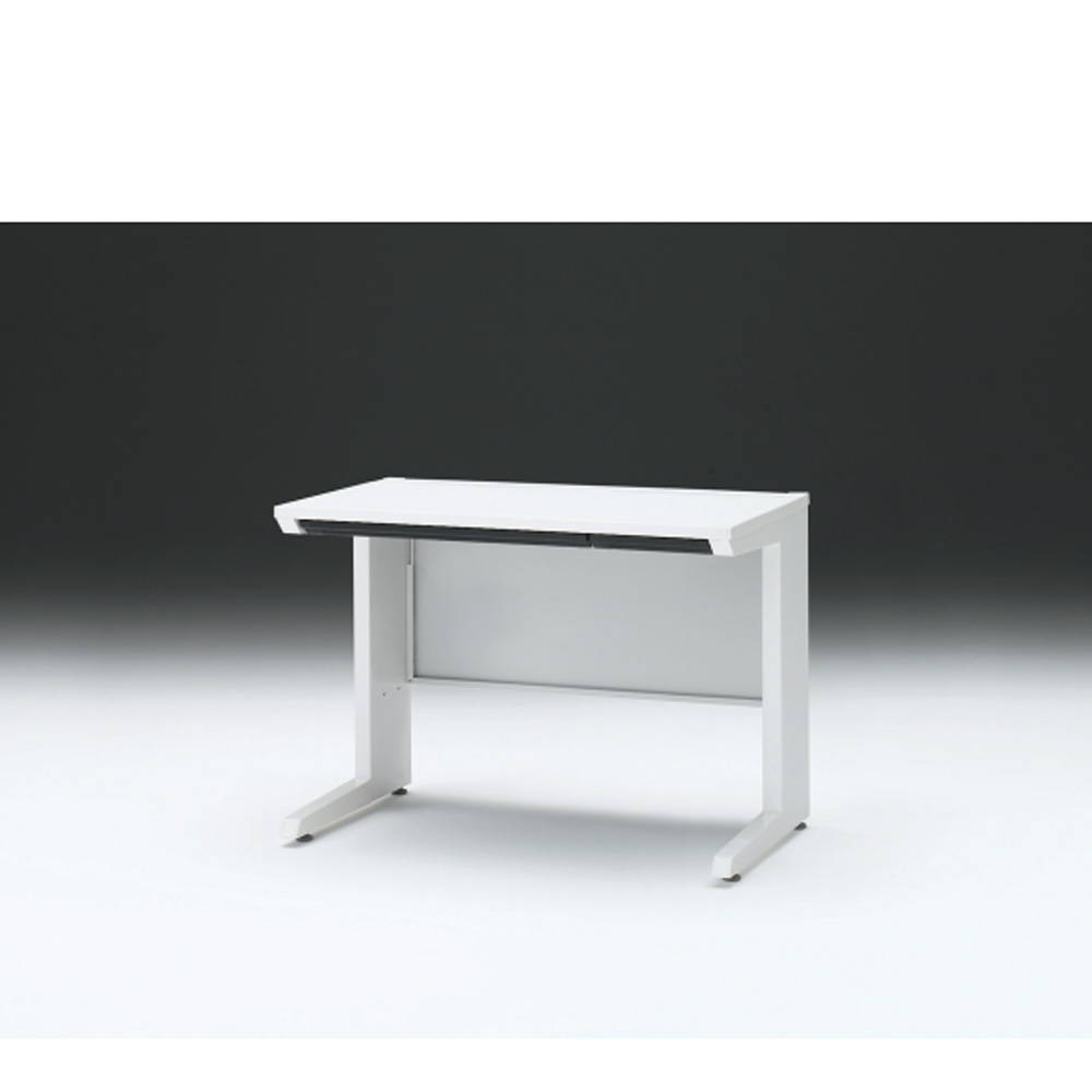 CZRデスク 平机 CZR-106HAC-9W9 浅型センター引出し付 L脚 W1000× D600 [ 本体: ホワイトW・天板: W9 / ホワイトW]