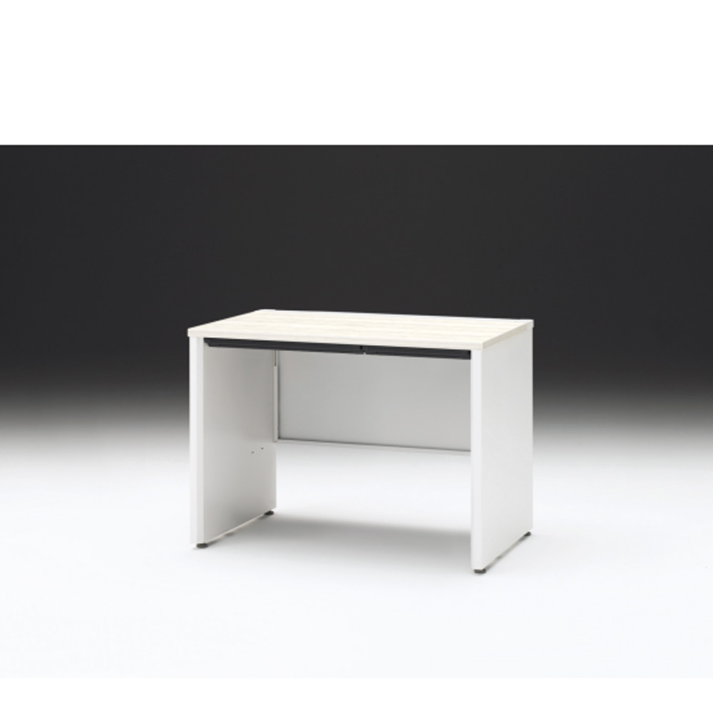 CZRデスク 平机 CZR-106HAPC-961 浅型センター引出し付 パネル脚 W1000× D600 [ 本体: ホワイトW・天板: 61 / アッシュドパインL]