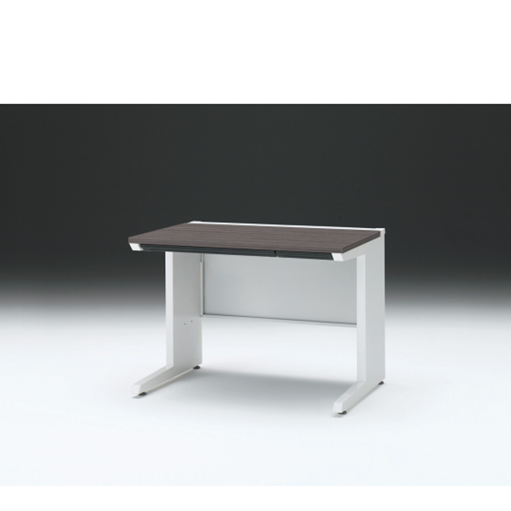 CZRデスク 平机 CZR-107HAC-981 浅型センター引出し付 L脚 W1000× D700 [ 本体: ホワイトW・天板: 81 / アッシュドオークD]