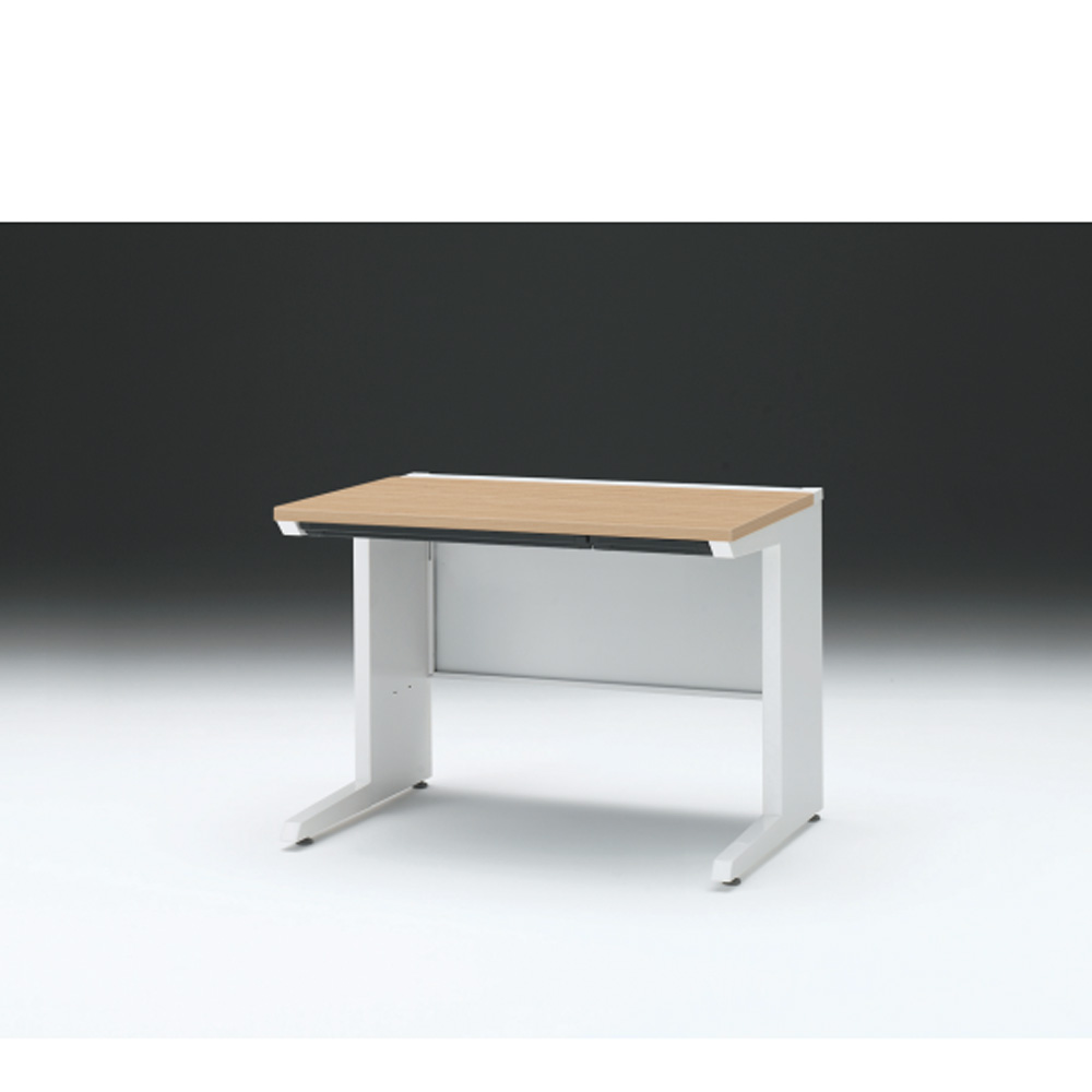 CZRデスク 平机 CZR-107HAC-992 浅型センター引出し付 L脚 W1000× D700 [ 本体: ホワイトW・天板: 92 / ホワイトオークM]