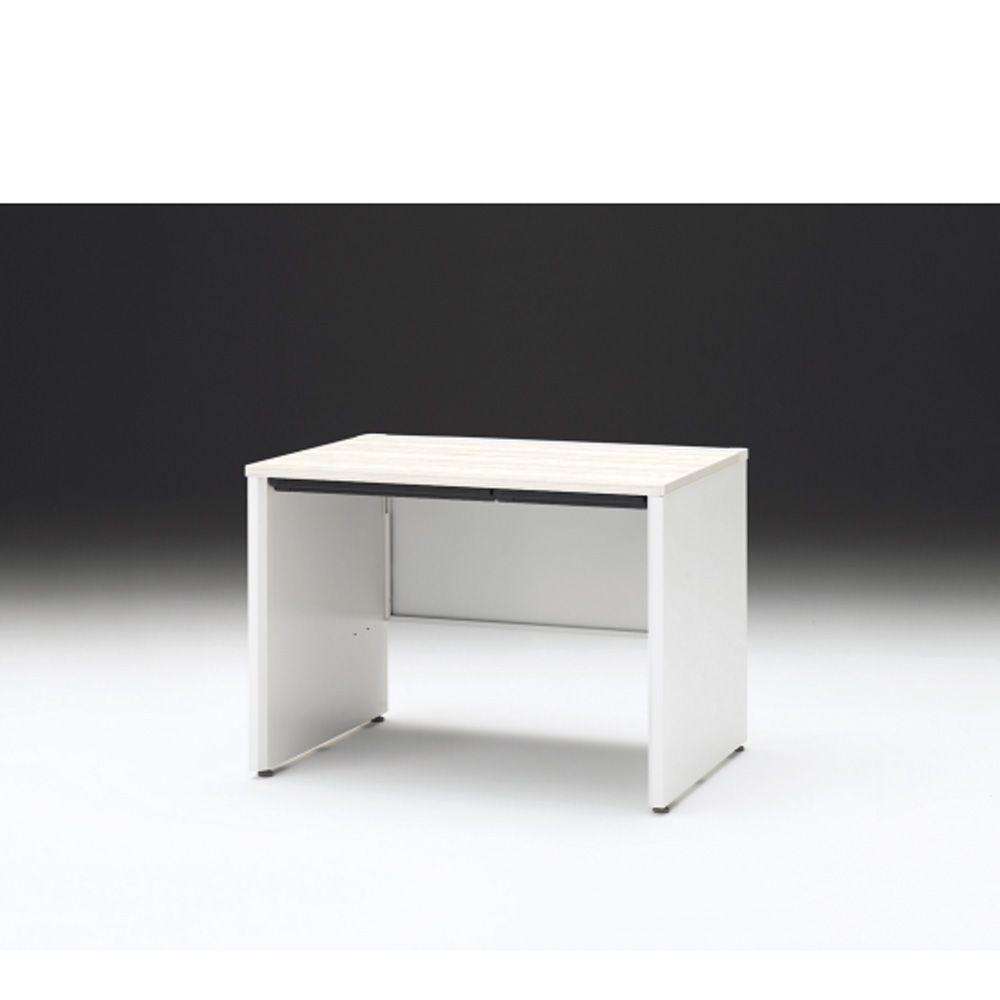 CZRデスク 平机 CZR-107HAPC-961 浅型センター引出し付 パネル脚 W1000× D700 [ 本体: ホワイトW・天板: 61 / アッシュドパインL]