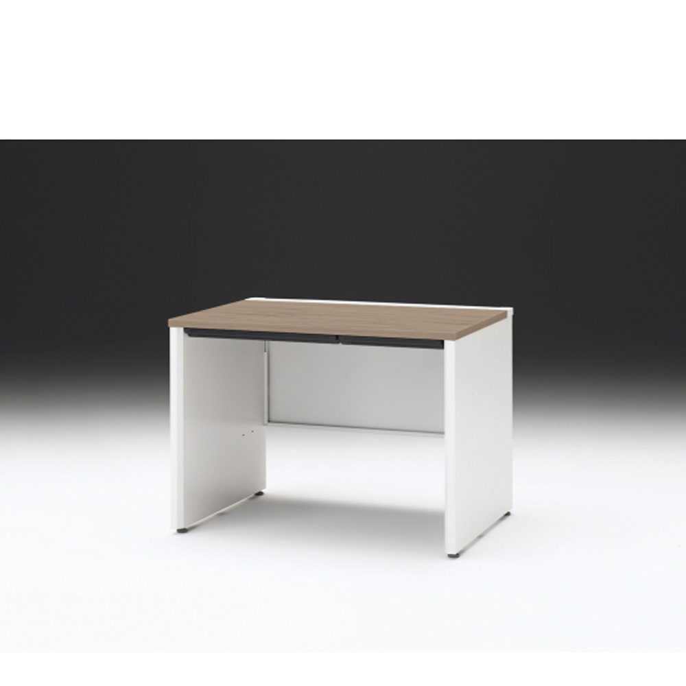 CZRデスク 平机 CZR-107HAPC-971 浅型センター引出し付 パネル脚 W1000× D700 [ 本体: ホワイトW・天板: 71 / アッシュドオークM]