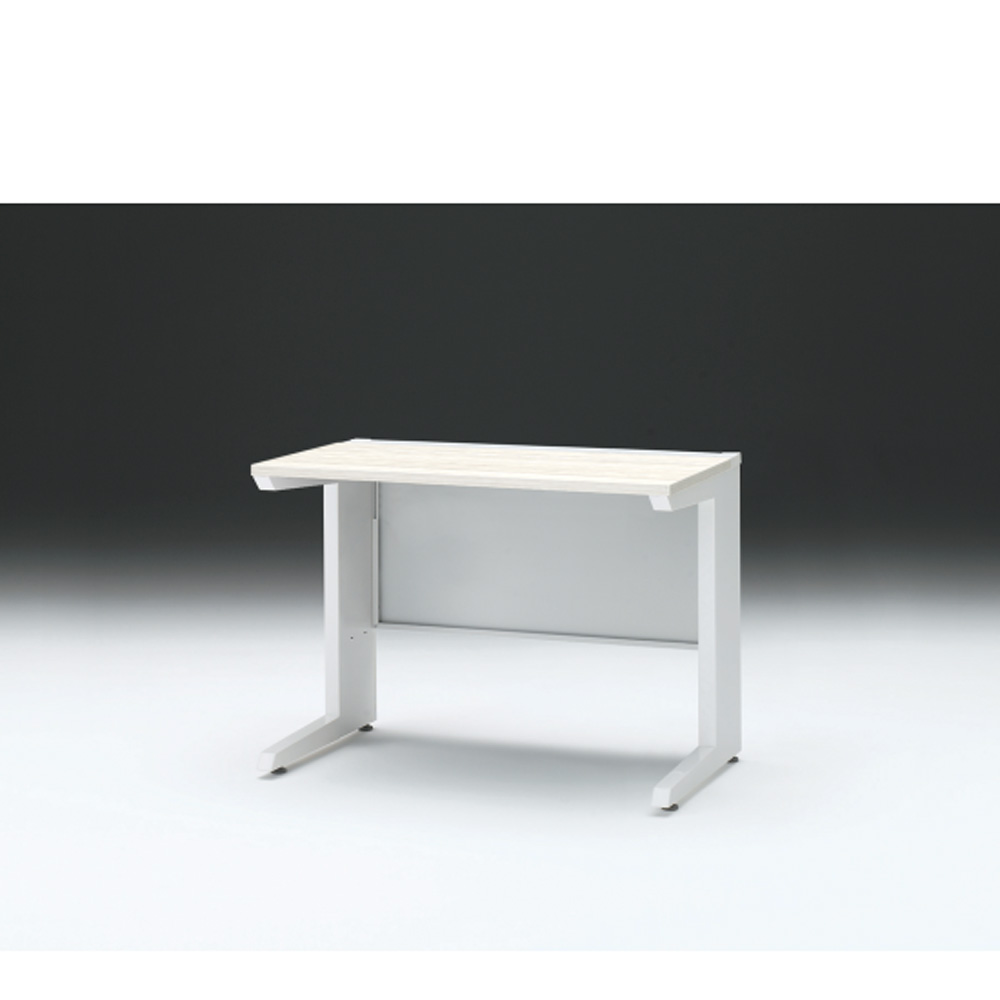 CZRデスク 平机 CZR-106JAC-961 センター引出しなし L脚 W1000× D600 [ 本体: ホワイトW・天板: 61 / アッシュドパインL]