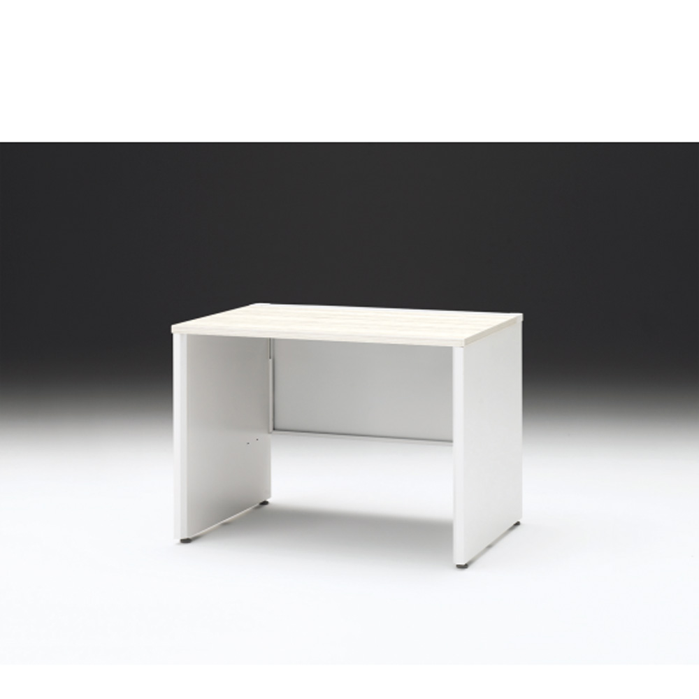 CZRデスク 平机 CZR-107JAPC-961 センター引出しなし パネル脚 W1000× D700 [ 本体: ホワイトW・天板: 61 / アッシュドパインL]