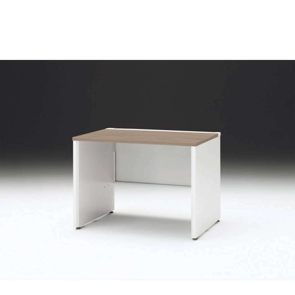 CZRデスク 平机 CZR-107JAPC-971 センター引出しなし パネル脚 W1000× D700 [ 本体: ホワイトW・天板: 71 / アッシュドオークM]