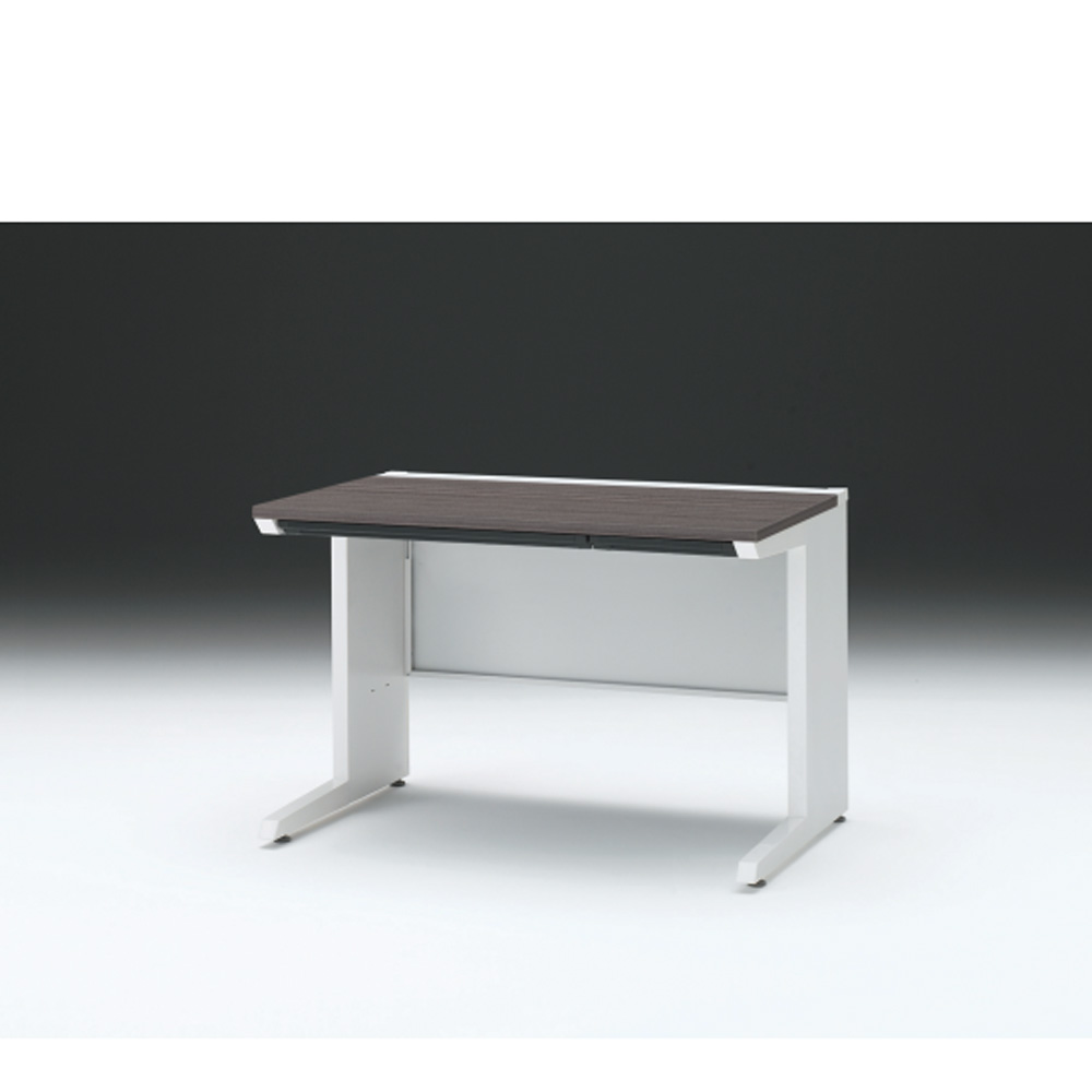 CZRデスク 平机 CZR-117HAC-981 浅型センター引出し付 L脚 W1100× D700 [ 本体: ホワイトW・天板: 81 / アッシュドオークD]