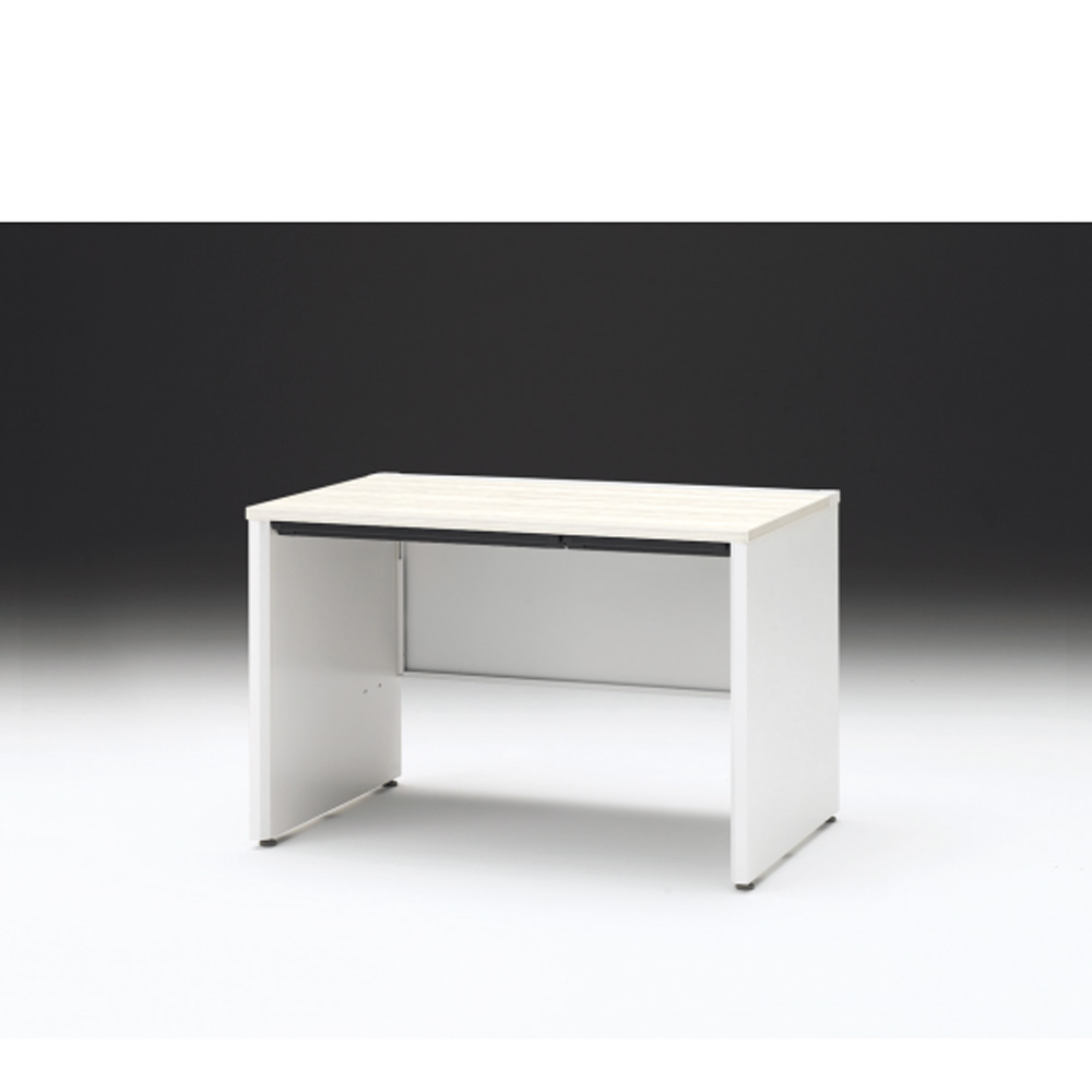 CZRデスク 平机 CZR-117HAPC-961 浅型センター引出し付 パネル脚 W1100× D700 [ 本体: ホワイトW・天板: 61 / アッシュドパインL]