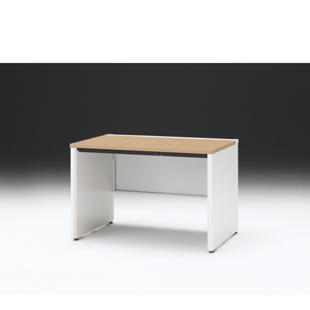 CZRデスク 平机 CZR-117HAPC-992 浅型センター引出し付 パネル脚 W1100× D700 [ 本体: ホワイトW・天板: 92 / ホワイトオークM]