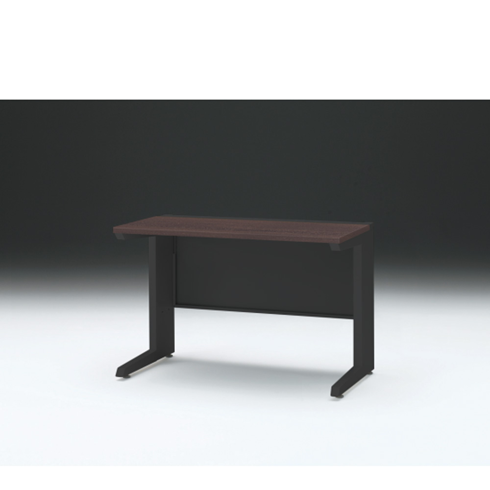 CZRデスク 平机 CZR-116JAC-182 センター引出しなし L脚 W1100× D600 [ 本体: ブラックT・天板: 82 / ブラックウォールナットD]