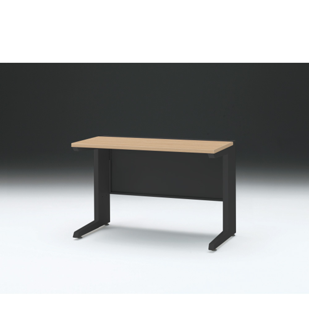 CZRデスク 平机 CZR-116JAC-192 センター引出しなし L脚 W1100× D600 [ 本体: ブラックT・天板: 92 / ホワイトオークM]