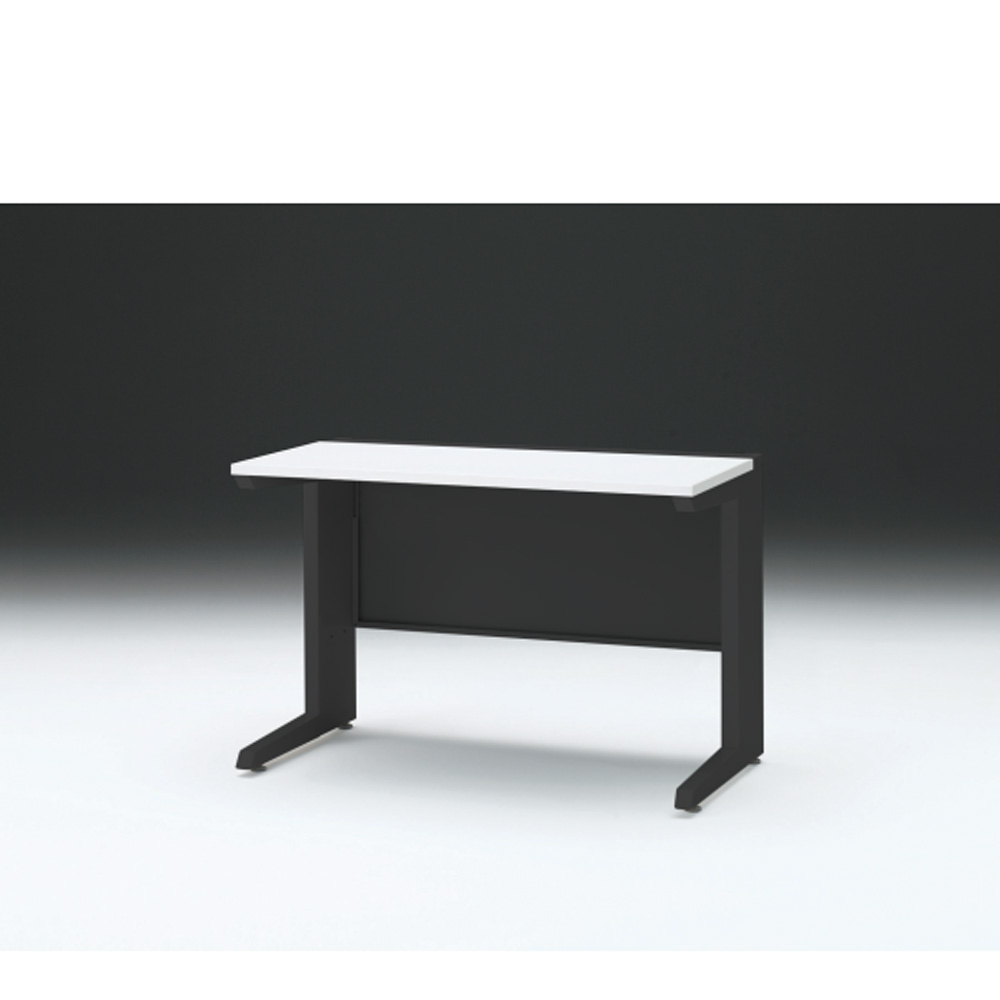 CZRデスク 平机 CZR-116JAC-1W9 センター引出しなし L脚 W1100× D600 [ 本体: ブラックT・天板: W9 / ホワイトW]
