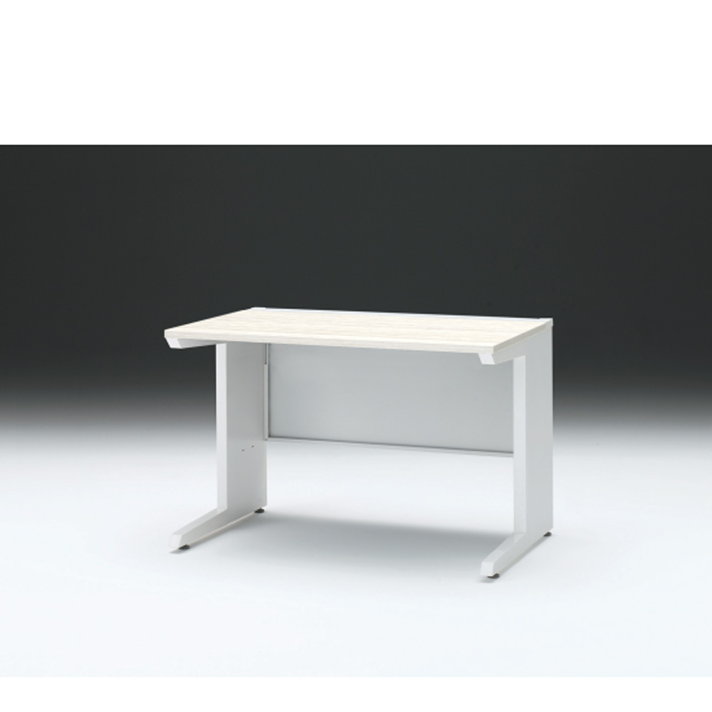 CZRデスク 平机 CZR-117JAC-961 センター引出しなし L脚 W1100× D700 [ 本体: ホワイトW・天板: 61 / アッシュドパインL]