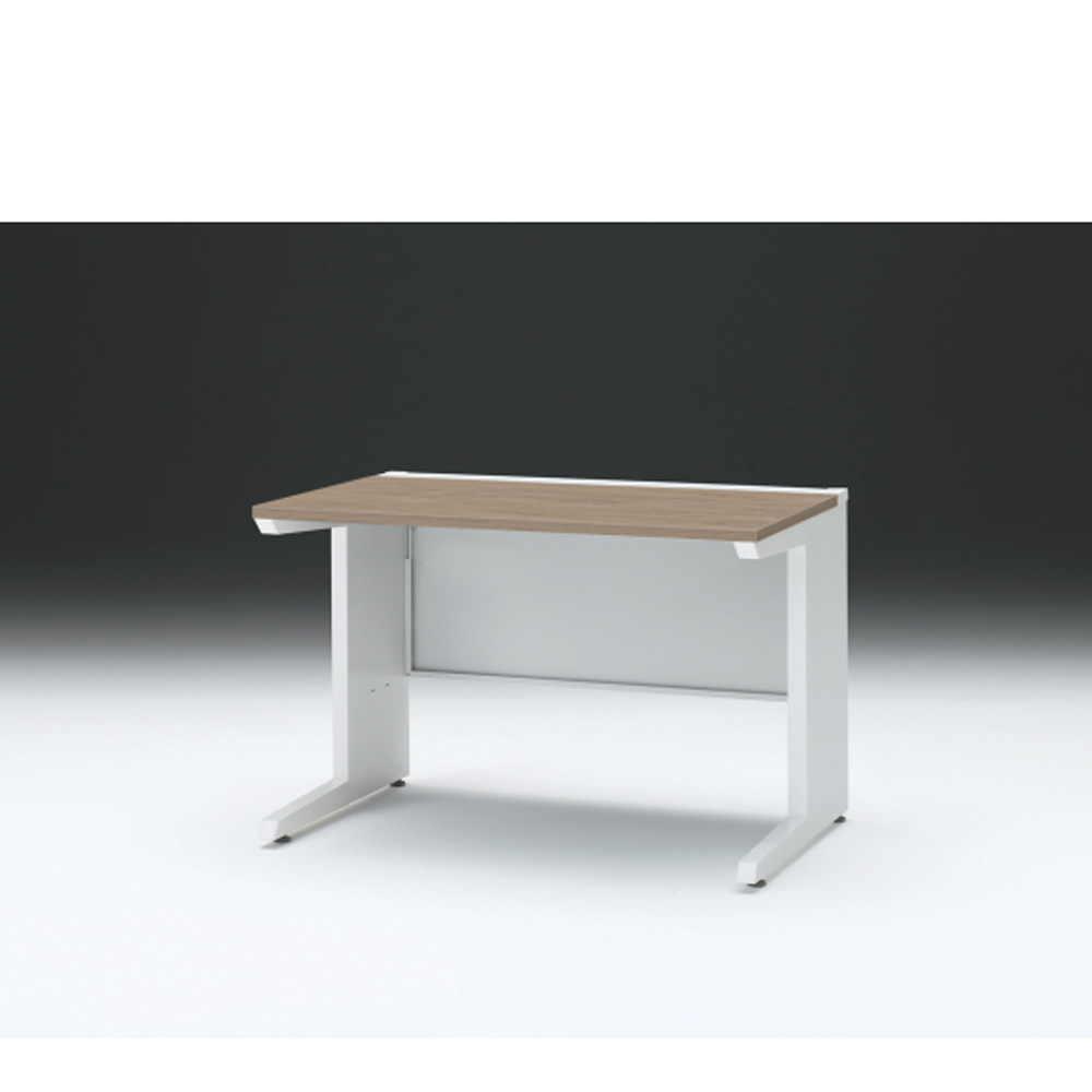 CZRデスク 平机 CZR-117JAC-971 センター引出しなし L脚 W1100× D700 [ 本体: ホワイトW・天板: 71 / アッシュドオークM]