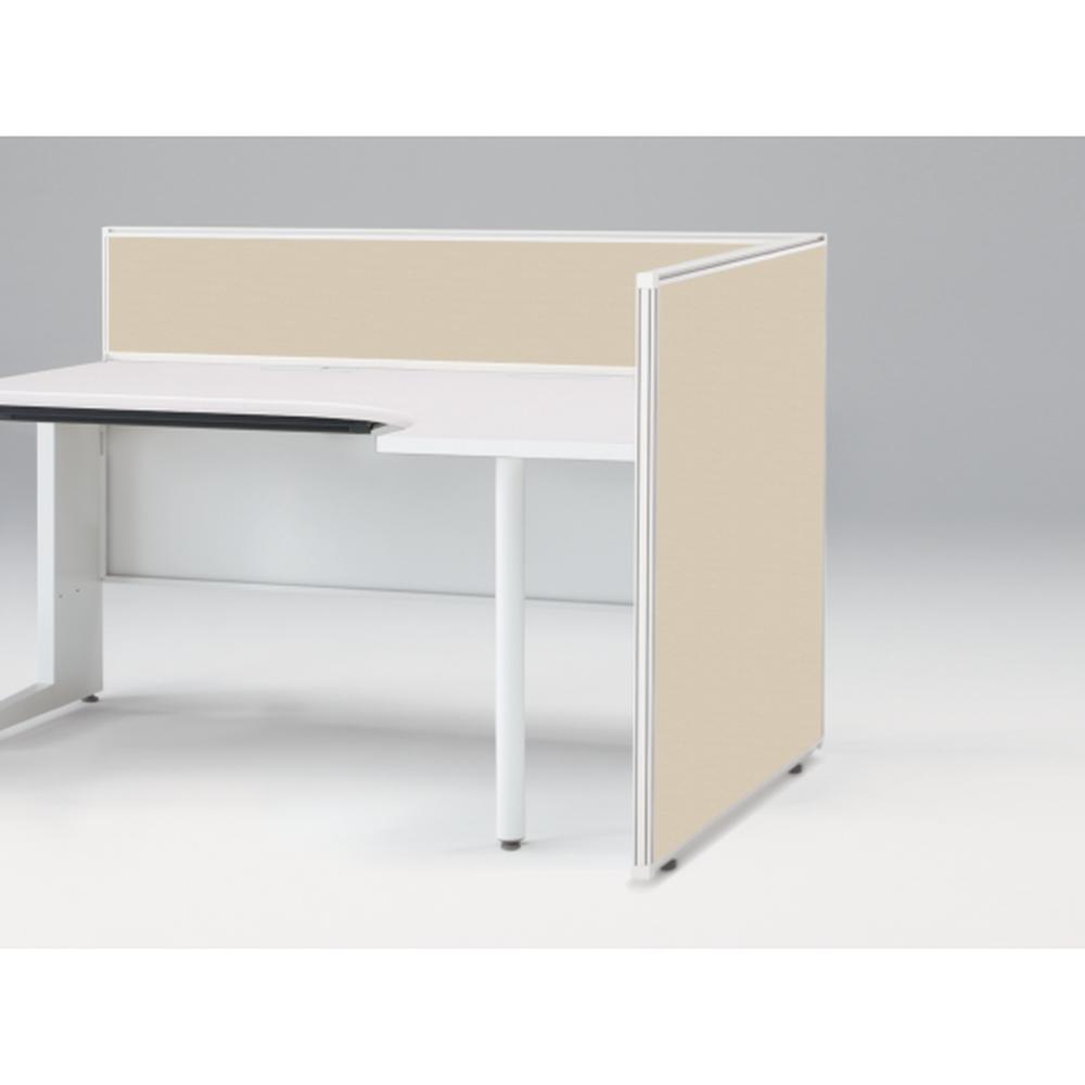 CZR Type S L型オペレーションデスクエンドロングパネル 片面 D1200用 机上320 布地C CZR-120KHC-9F6 ［W9×グレイッシュブラウン］