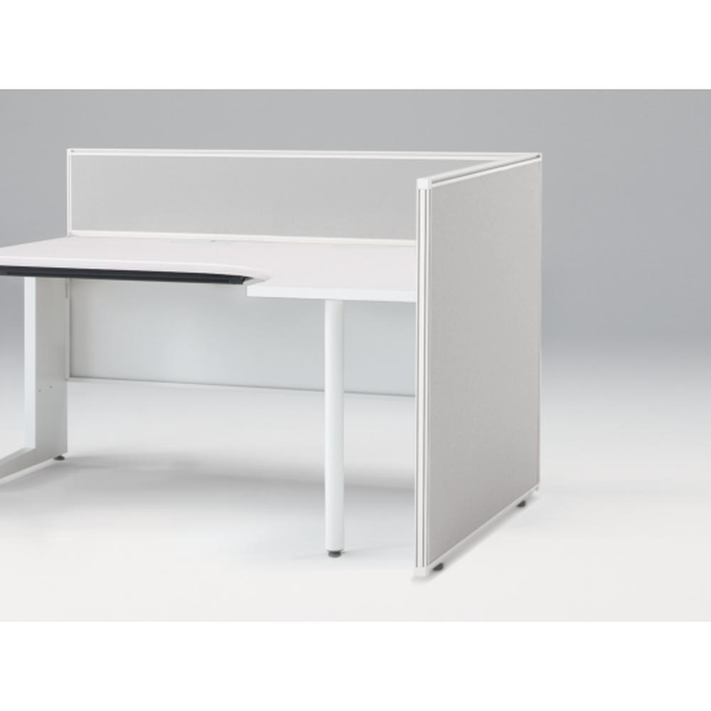 CZR Type S L型オペレーションデスクエンドロングパネル 片面 D1200用 机上320 布地FR CZR-120KHR-9C6 ［W9×ライトグレー］