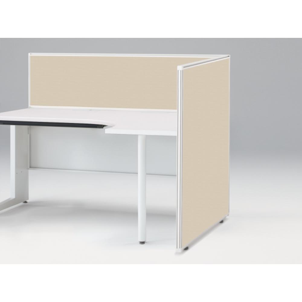 CZR Type S L型オペレーションデスクエンドロングパネル 片面 D1200用 机上450 布地C CZR-121KHC-9F6 ［W9×グレイッシュブラウン］