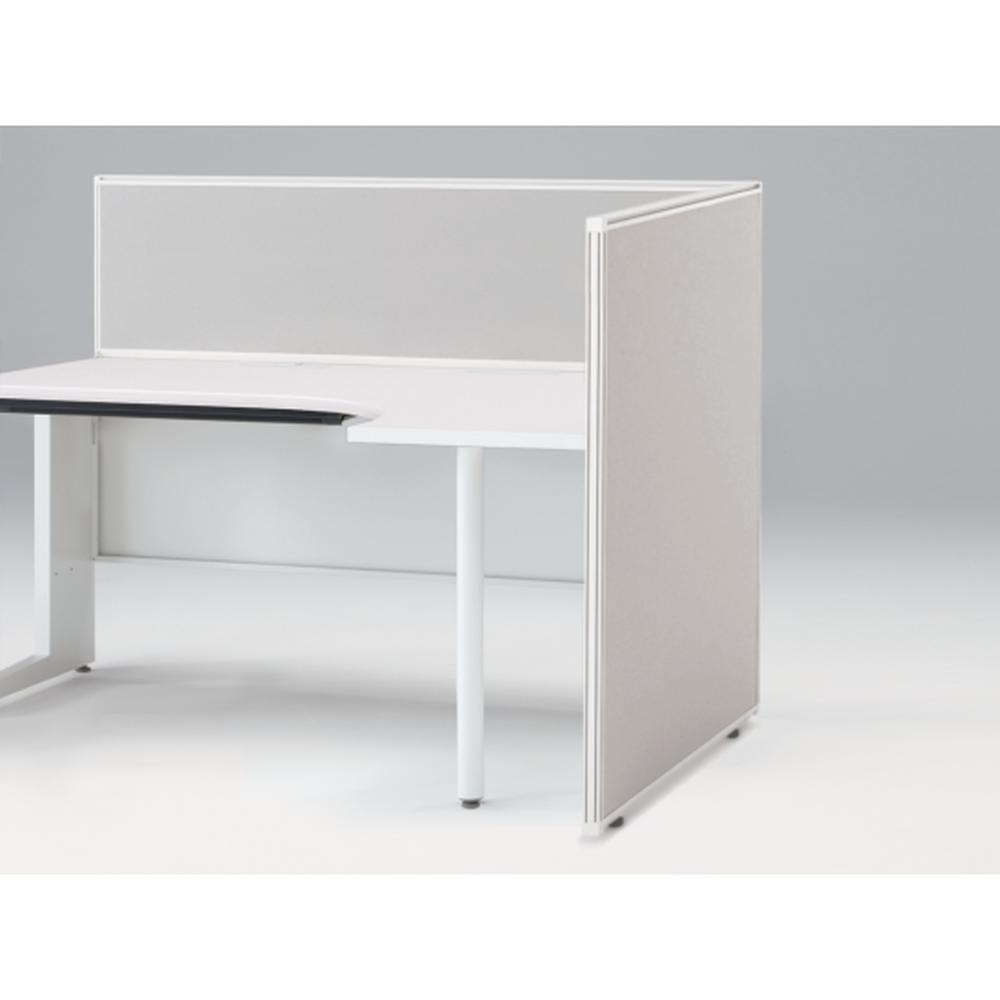 CZR Type S L型オペレーションデスクエンドロングパネル 片面 D1200用 机上450 布地FR CZR-121KHR-9C6 ［W9×ライトグレー］