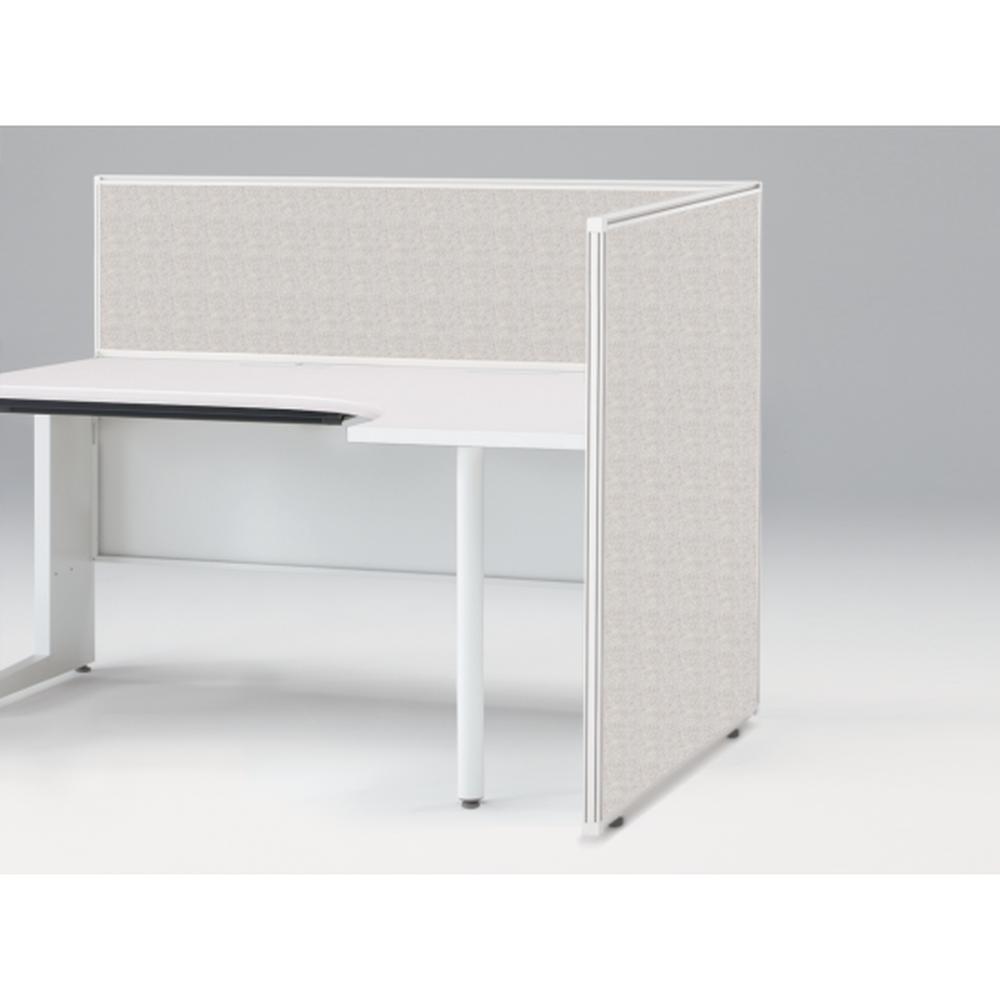 CZR Type S L型オペレーションデスクエンドロングパネル 片面 D1200用 机上450 不織布FY CZR-121KHY-9C7 ［W9×ホワイトグレー］