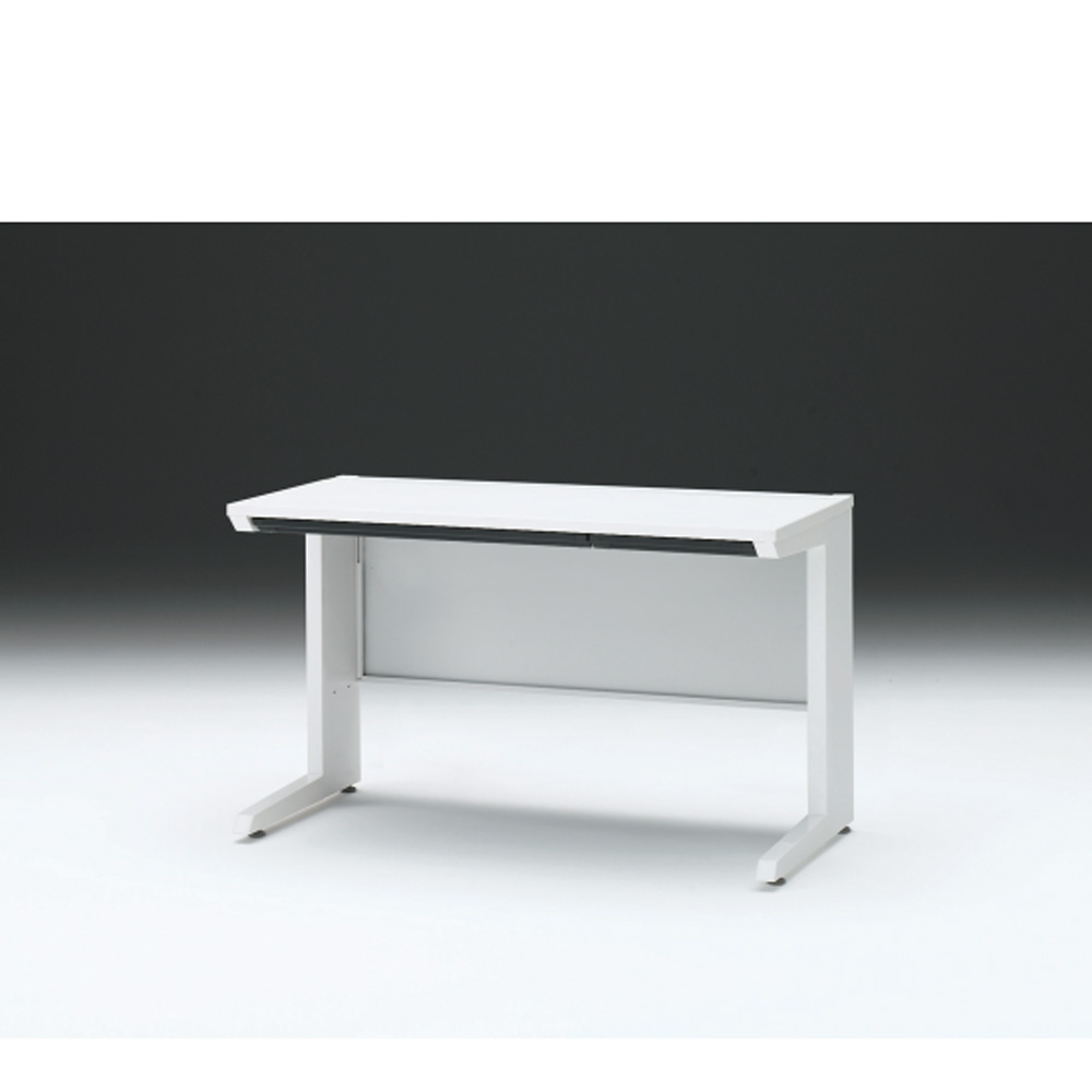 CZRデスク 平机 CZR-126HAC-9W9 浅型センター引出し付 L脚 W1200× D600 [ 本体: ホワイトW・天板: W9 / ホワイトW]