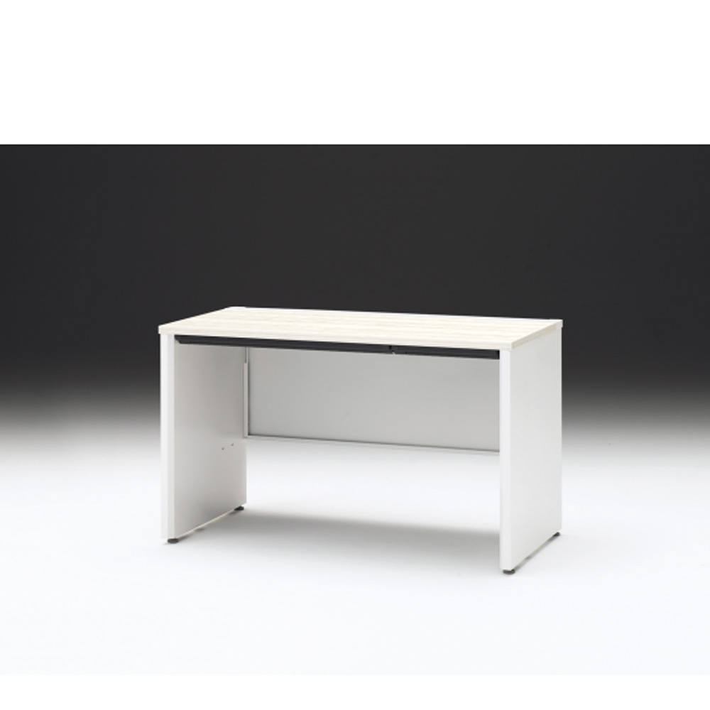 CZRデスク 平机 CZR-126HAPC-961 浅型センター引出し付 パネル脚 W1200× D600 [ 本体: ホワイトW・天板: 61 / アッシュドパインL]