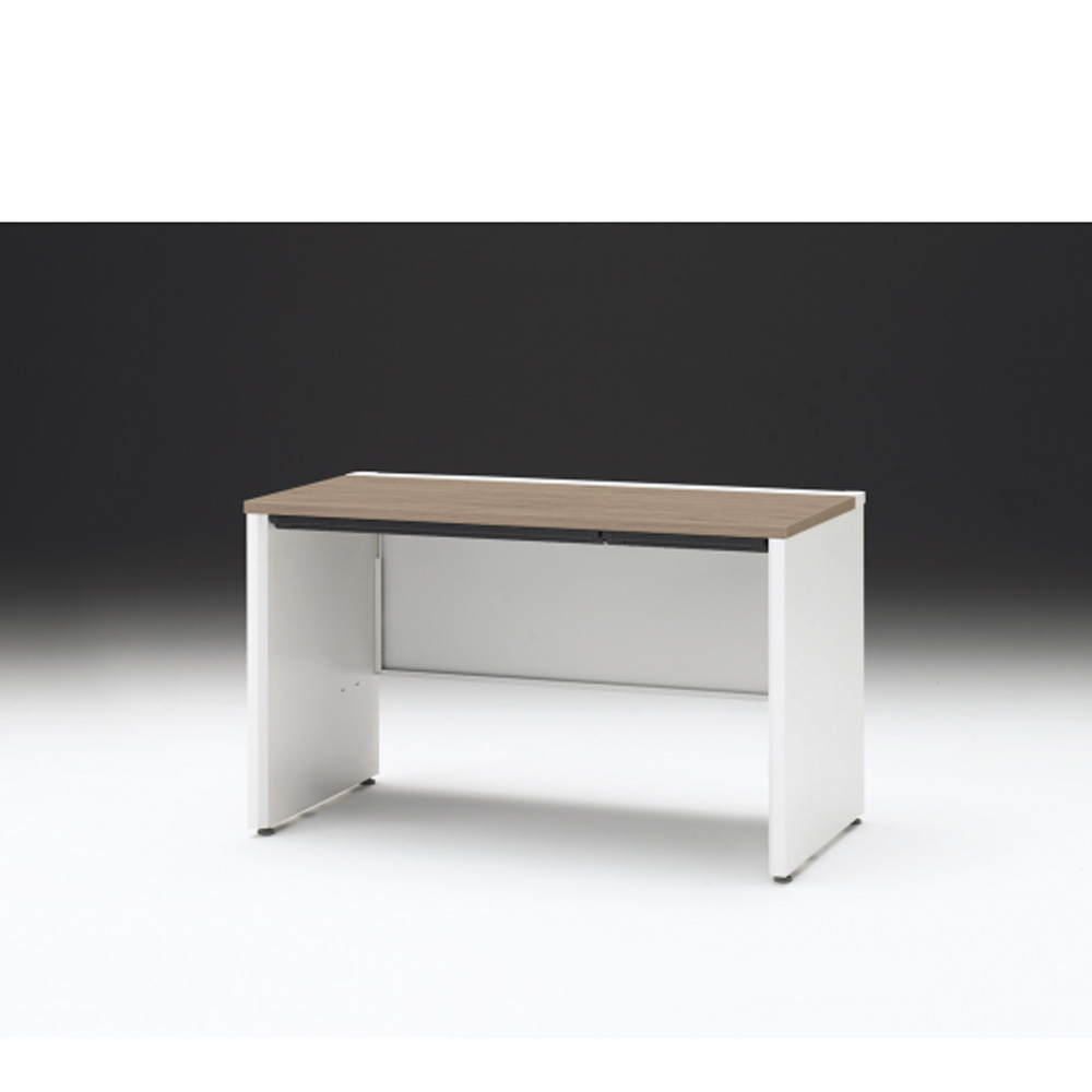 CZRデスク 平机 CZR-126HAPC-971 浅型センター引出し付 パネル脚 W1200× D600 [ 本体: ホワイトW・天板: 71 / アッシュドオークM]