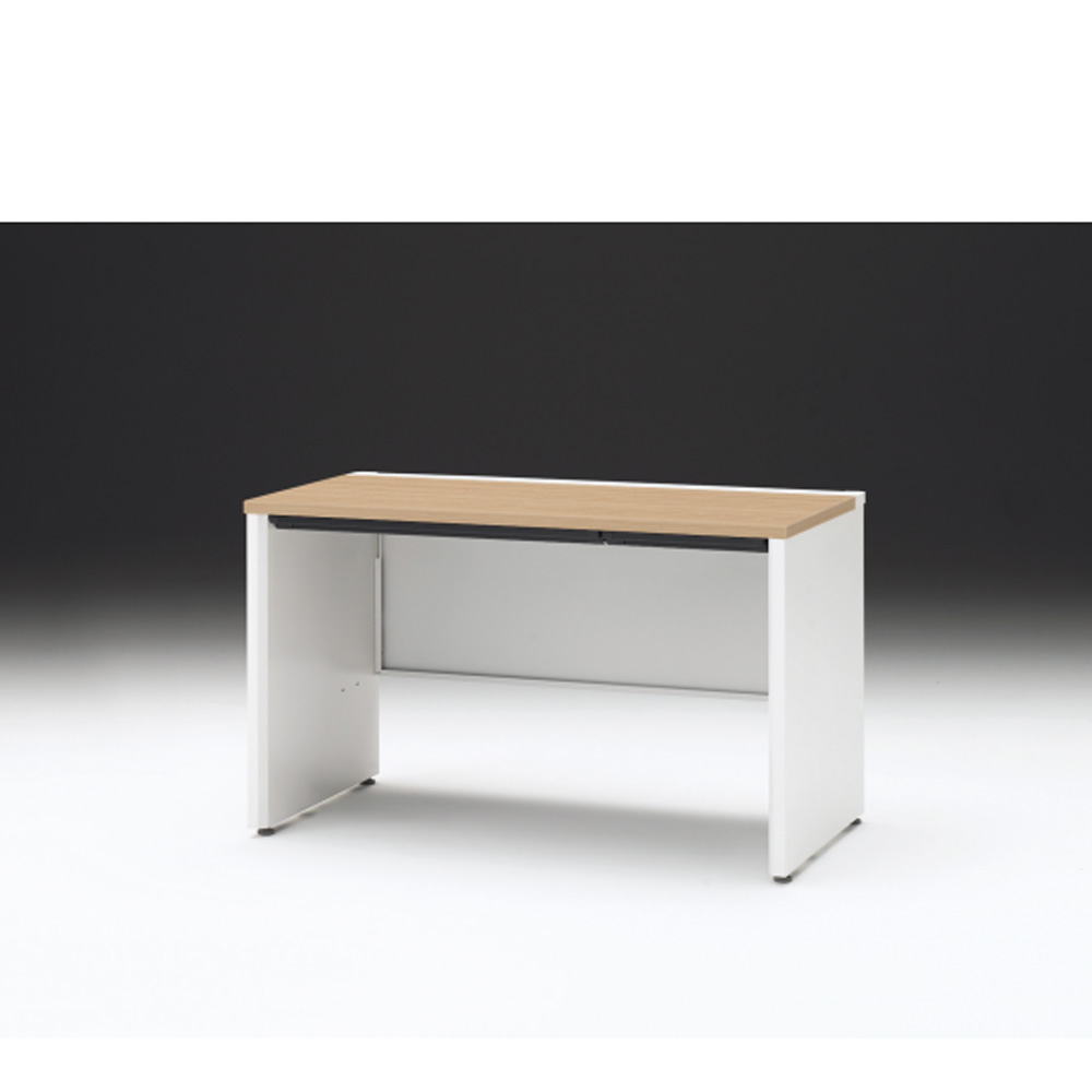 CZRデスク 平机 CZR-126HAPC-992 浅型センター引出し付 パネル脚 W1200× D600 [ 本体: ホワイトW・天板: 92 / ホワイトオークM]