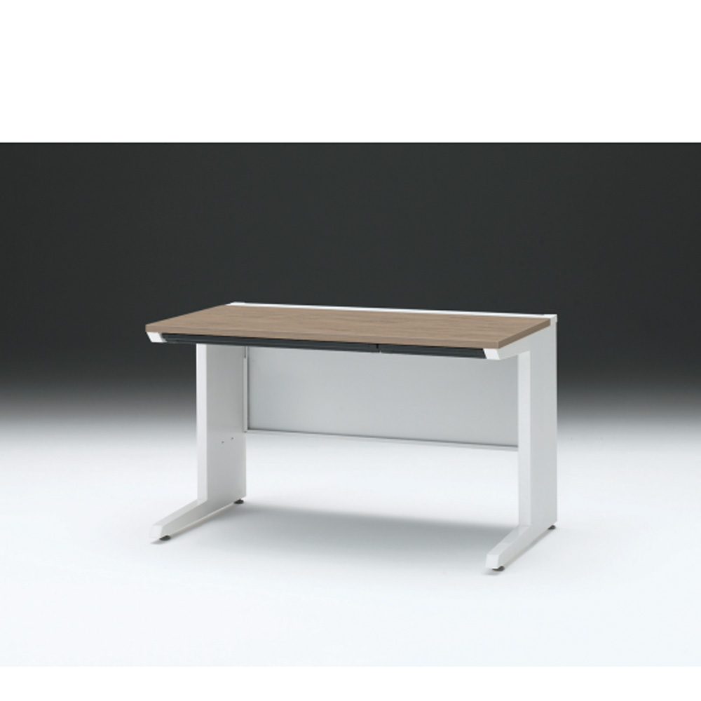 CZRデスク 平机 CZR-127HAC-971 浅型センター引出し付 L脚 W1200× D700 [ 本体: ホワイトW・天板: 71 / アッシュドオークM]