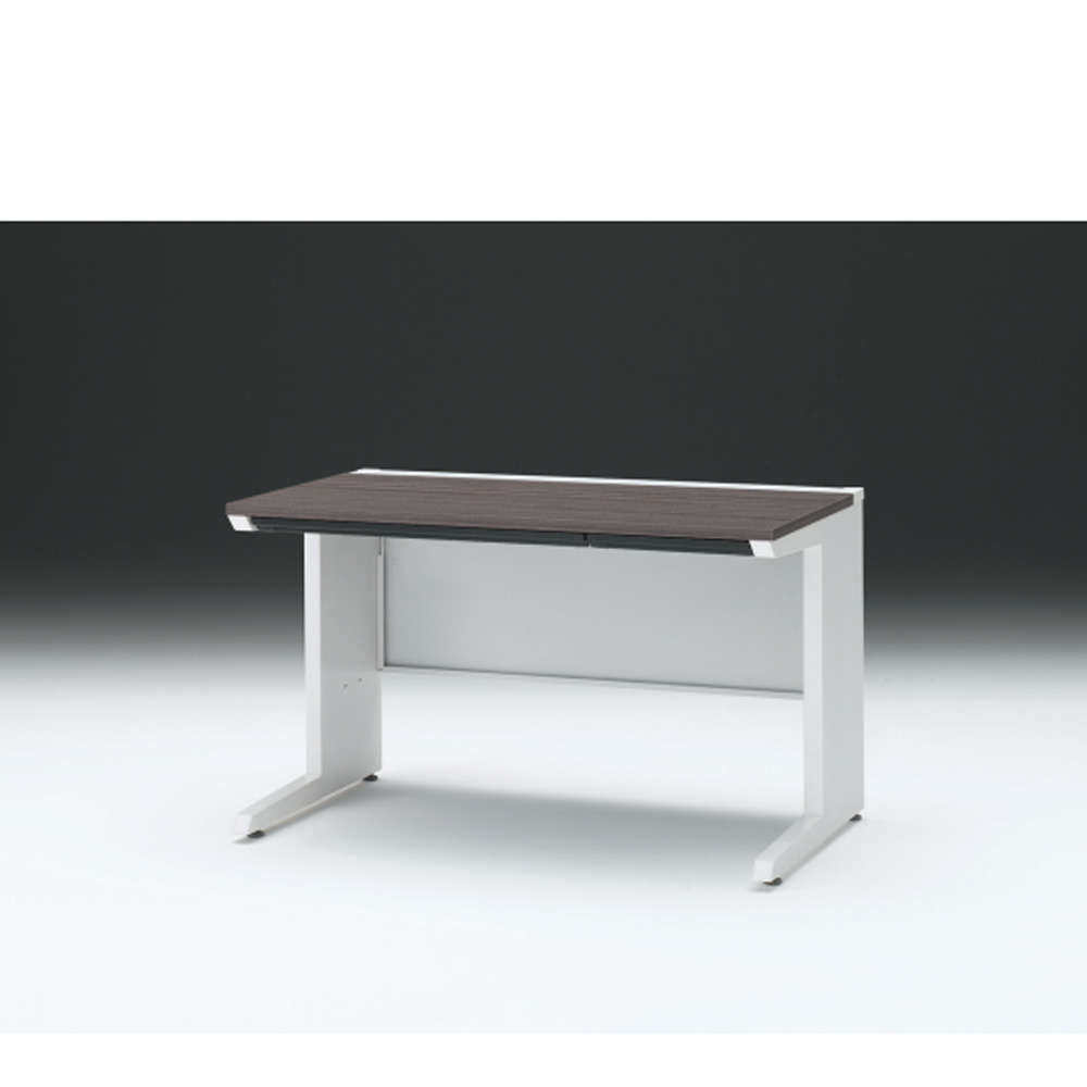 CZRデスク 平机 CZR-127HAC-981 浅型センター引出し付 L脚 W1200× D700 [ 本体: ホワイトW・天板: 81 / アッシュドオークD]