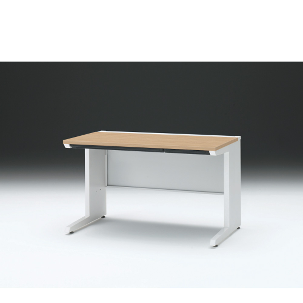 CZRデスク 平机 CZR-127HAC-992 浅型センター引出し付 L脚 W1200× D700 [ 本体: ホワイトW・天板: 92 / ホワイトオークM]