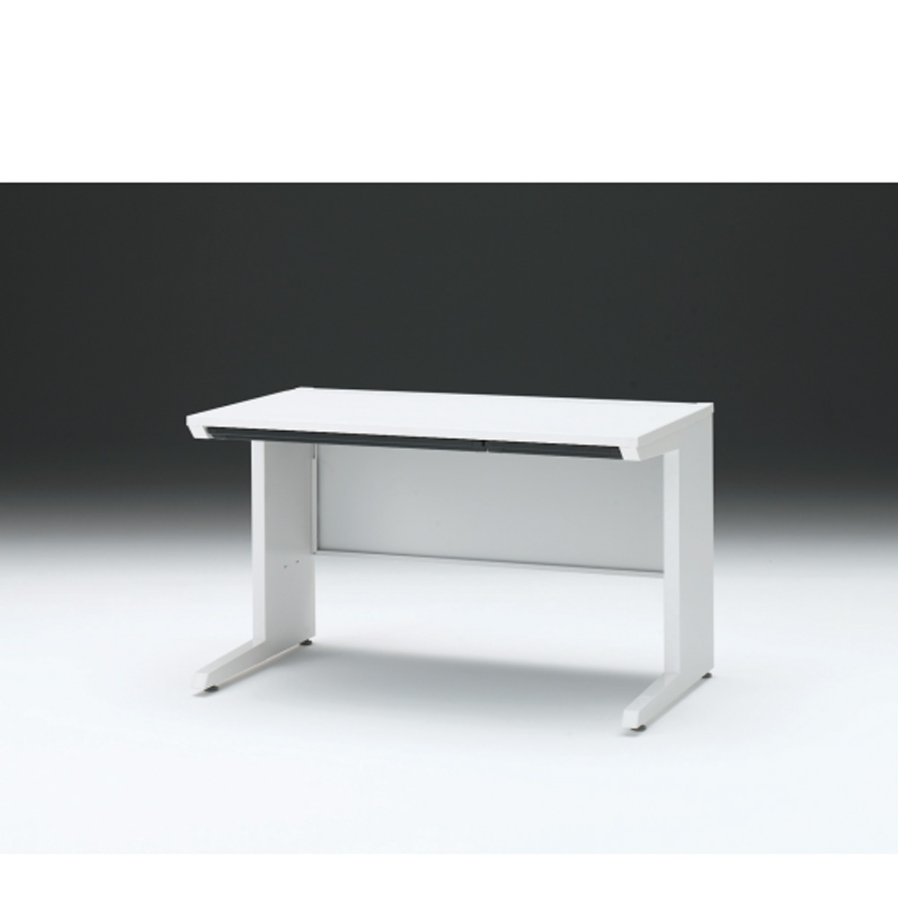 CZRデスク 平机 CZR-127HAC-9W9 浅型センター引出し付 L脚 W1200× D700 [ 本体: ホワイトW・天板: W9 / ホワイトW]